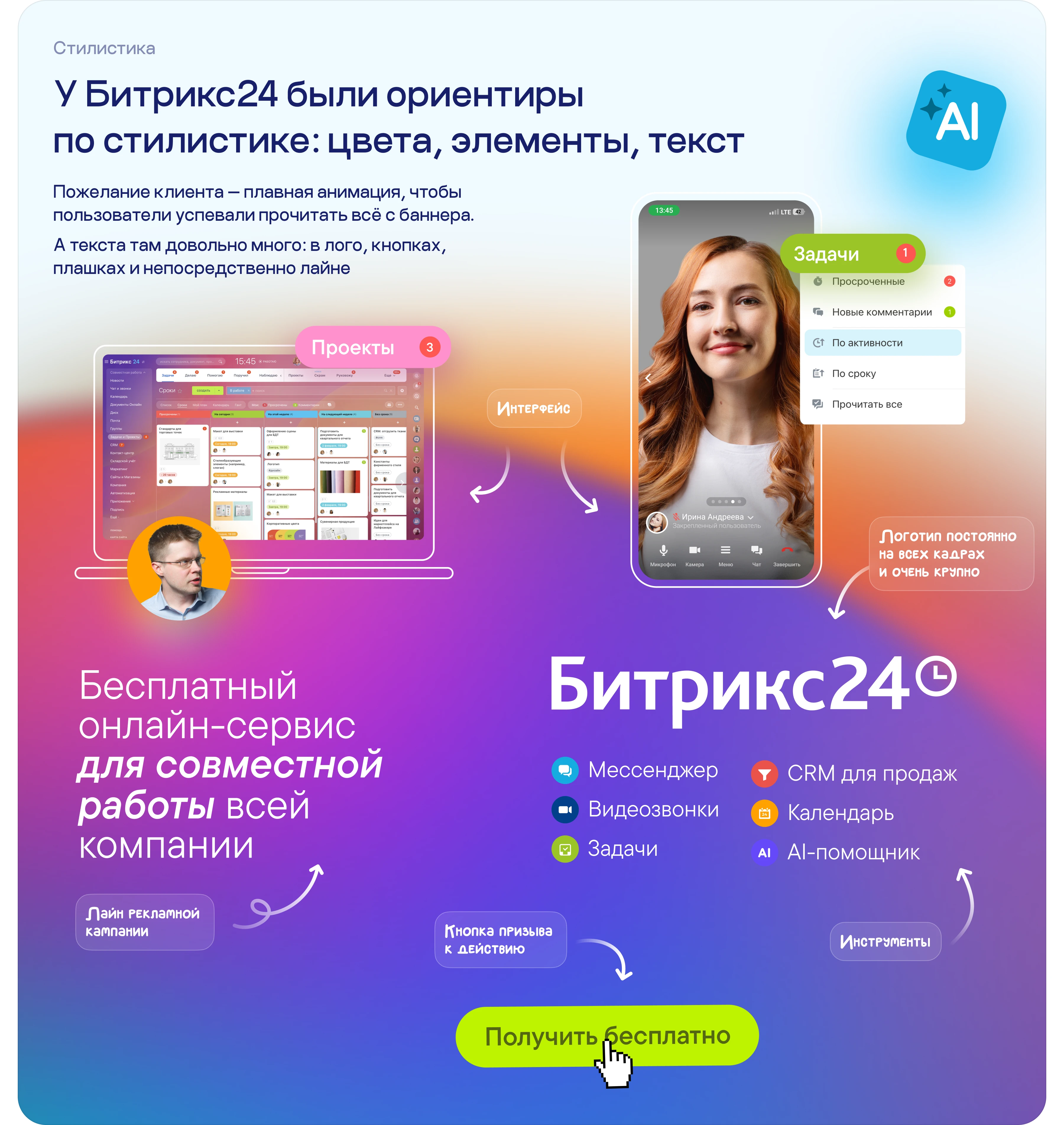 HTML5-баннеры для Битрикс24 — Изображение №2 — Анимация, Маркетинг на Dprofile