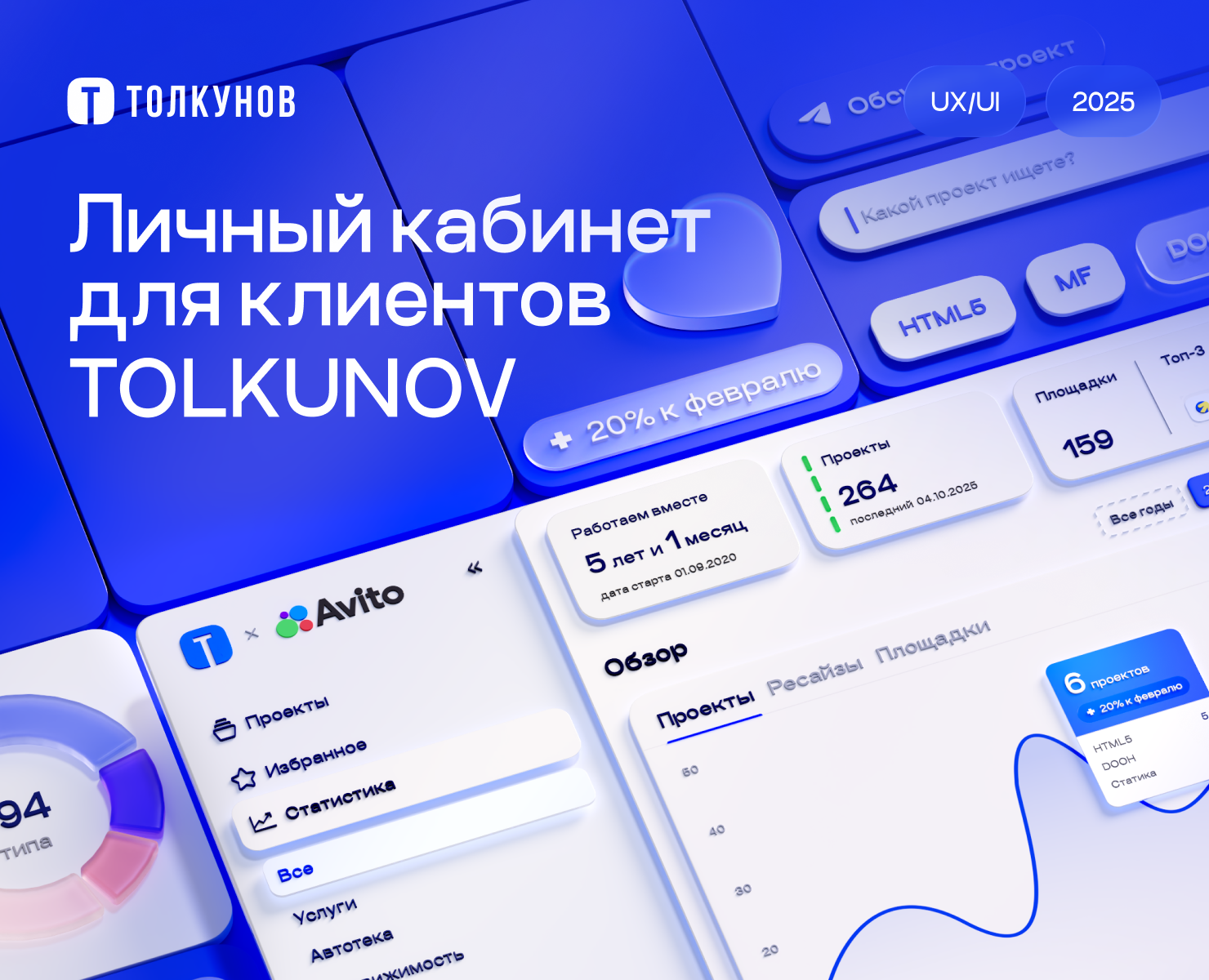 Личный кабинет для клиентов TOLKUNOV — Интерфейсы на Dprofile