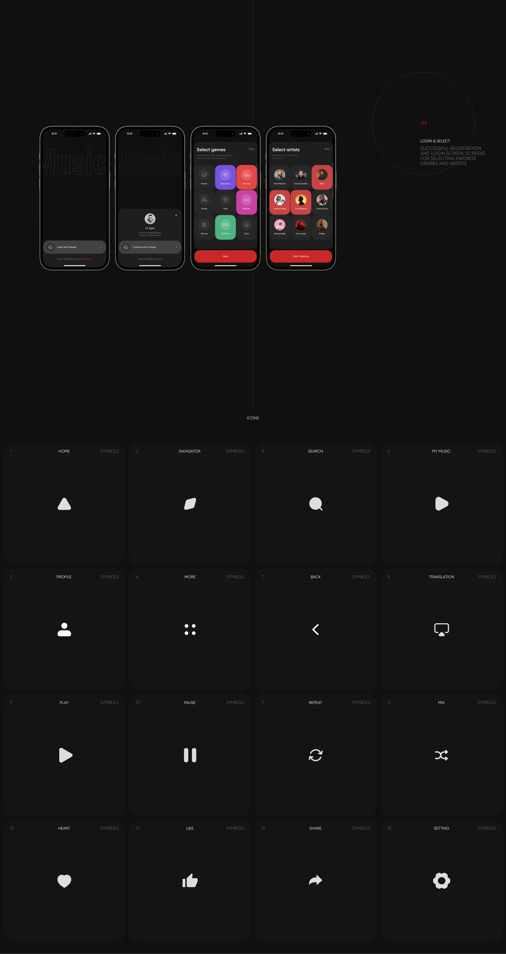 YouTube Music [mobile app] — Изображение №4 — Интерфейсы, Брендинг на Dprofile