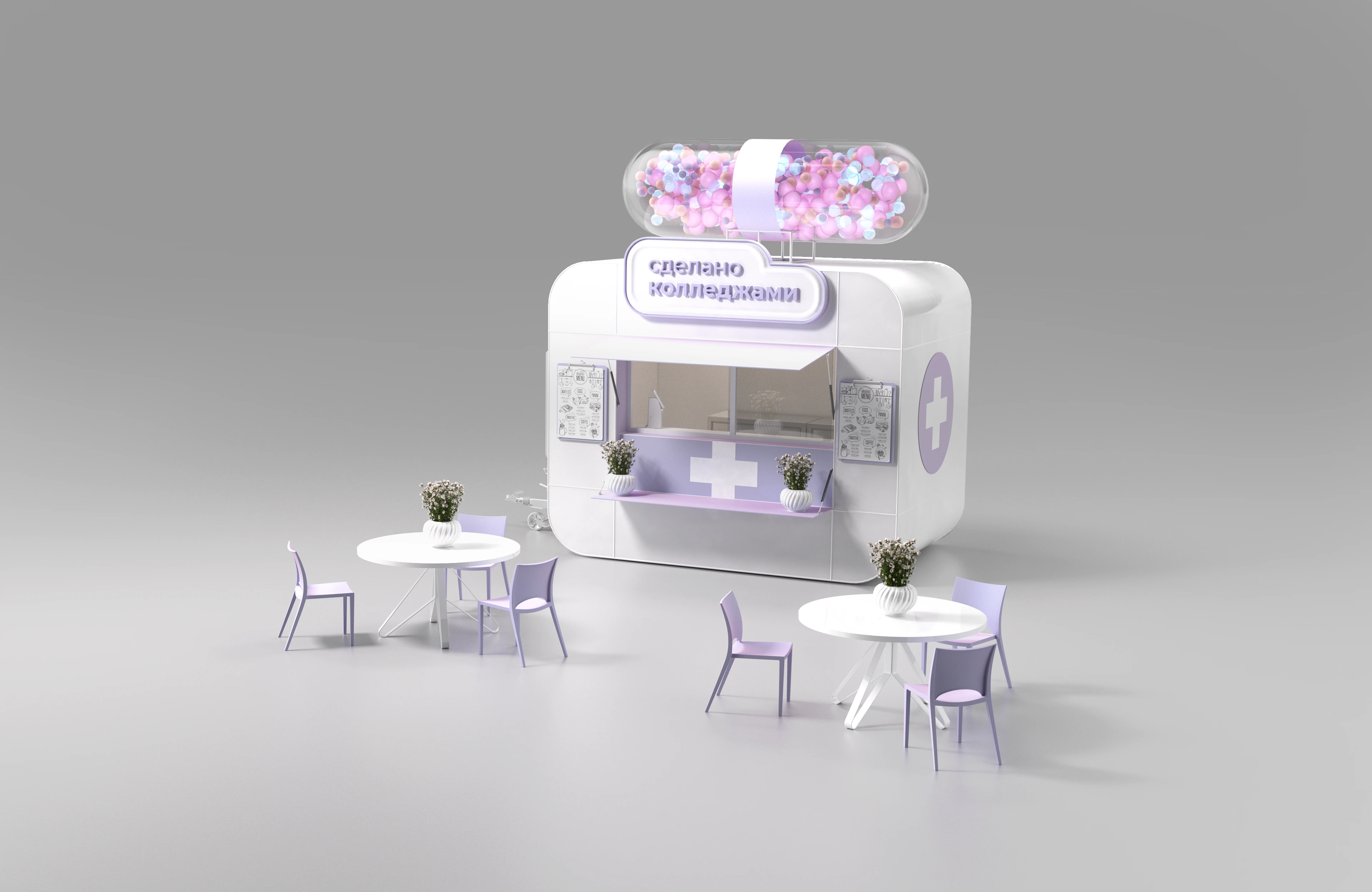 ТЕМАТИЧЕСКИЕ ФУДТРАКИ ДЛЯ СТОЛИЧНЫХ ПАРКОВ ОТДЫХА — Изображение №9 — Иллюстрация, 3D на Dprofile