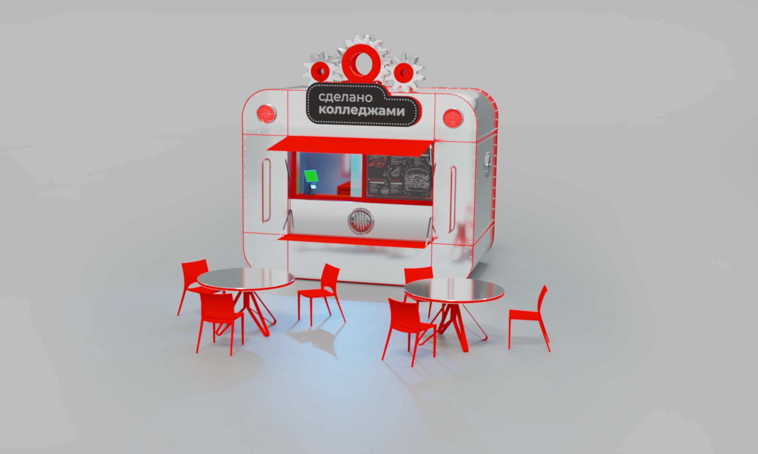 ТЕМАТИЧЕСКИЕ ФУДТРАКИ ДЛЯ СТОЛИЧНЫХ ПАРКОВ ОТДЫХА — Изображение №2 — Иллюстрация, 3D на Dprofile