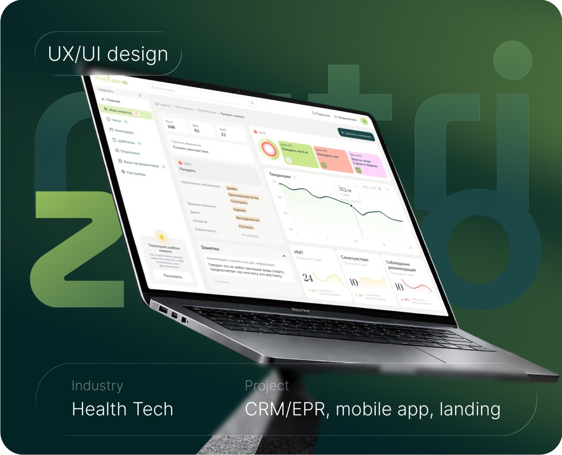 Умный цифровой помощник нутрициолога — Интерфейсы на Dprofile