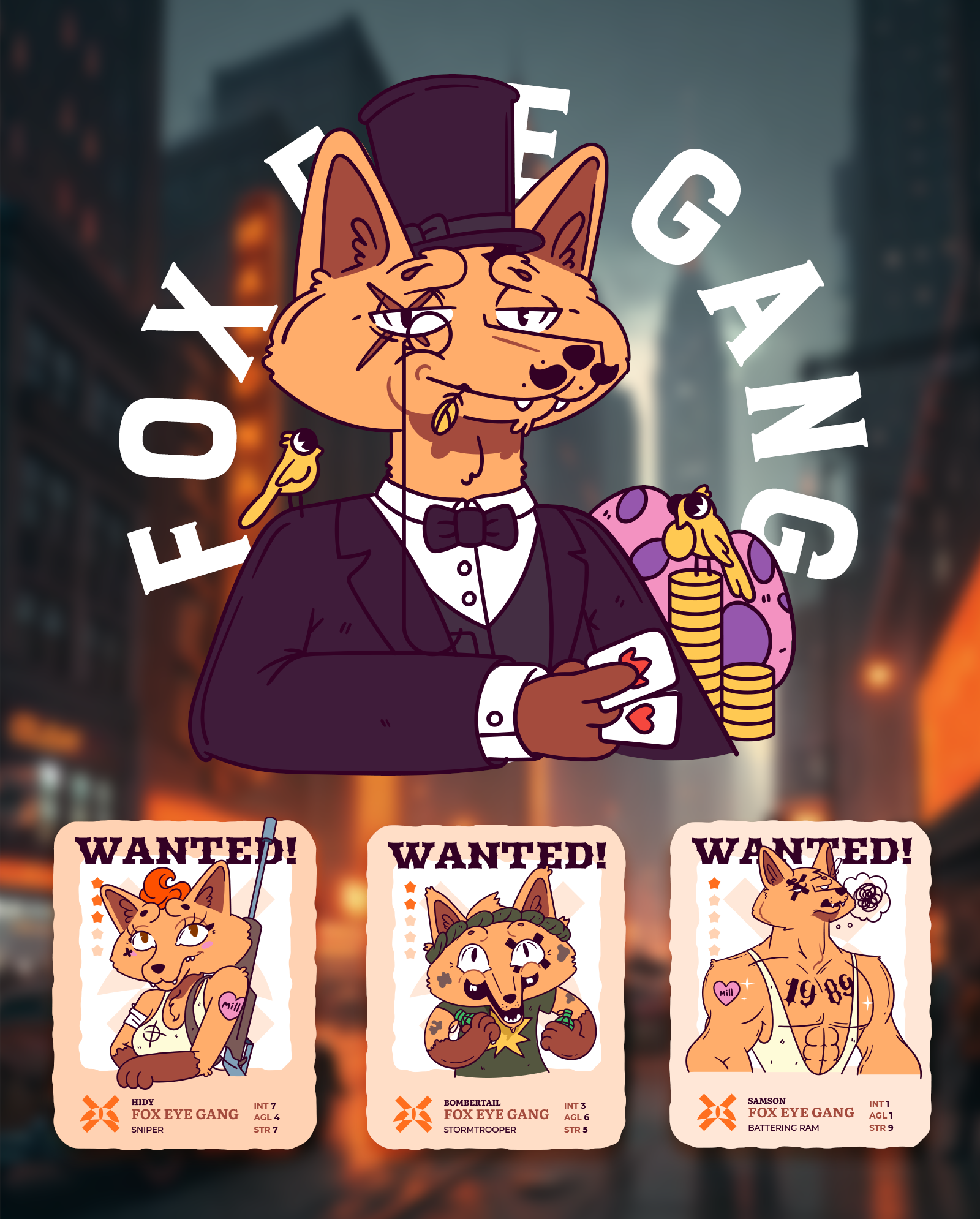 NFT-коллекция "Street beasts" — Изображение №9 — Иллюстрация на Dprofile