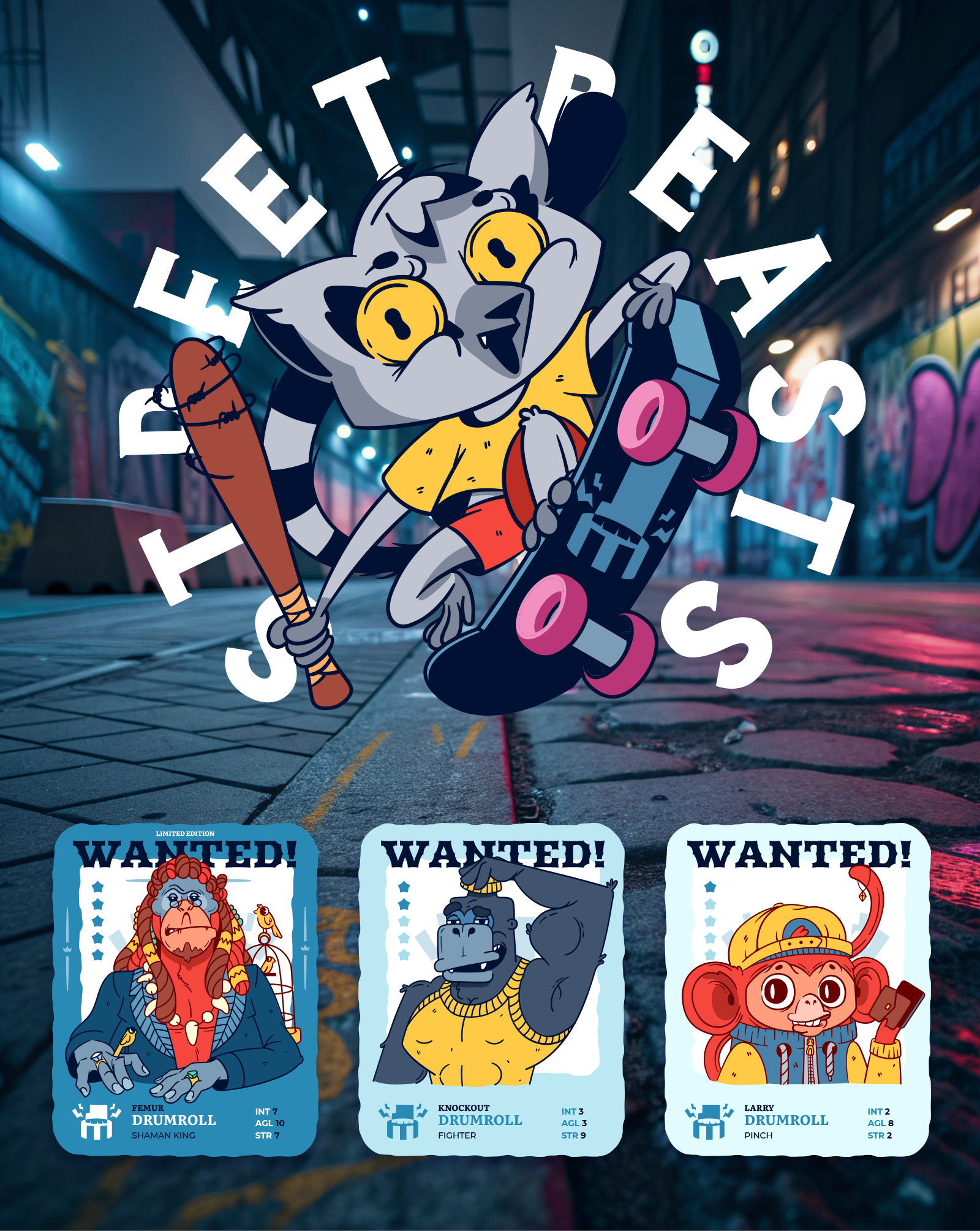 NFT-коллекция "Street beasts" — Изображение №1 — Иллюстрация на Dprofile