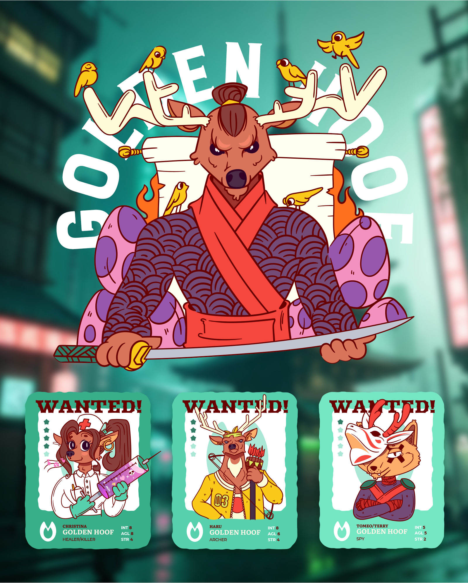 NFT-коллекция "Street beasts" — Изображение №11 — Иллюстрация на Dprofile