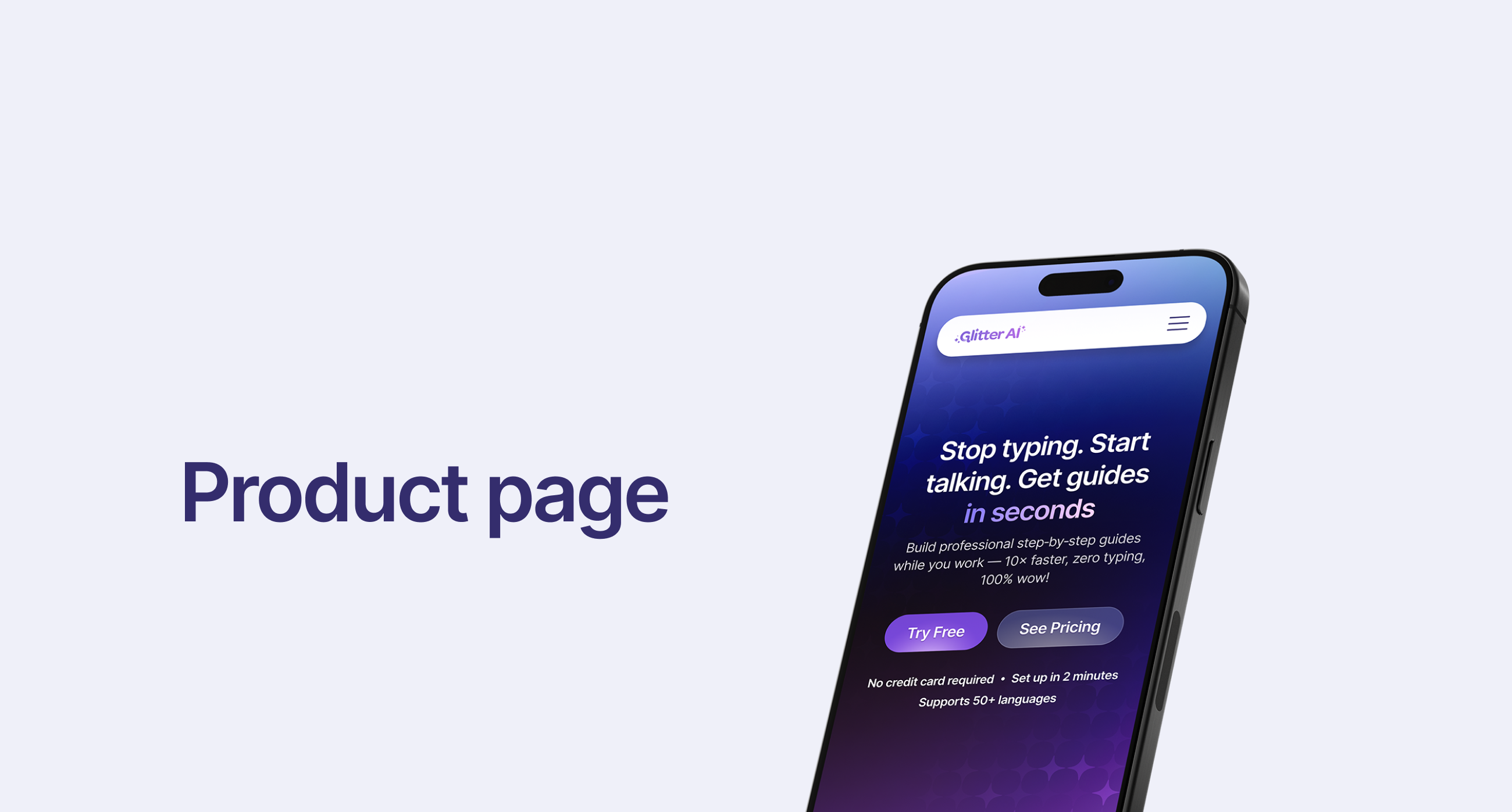 Glitter AI — Маркетинговый сайт — Изображение №3 — Интерфейсы на Dprofile