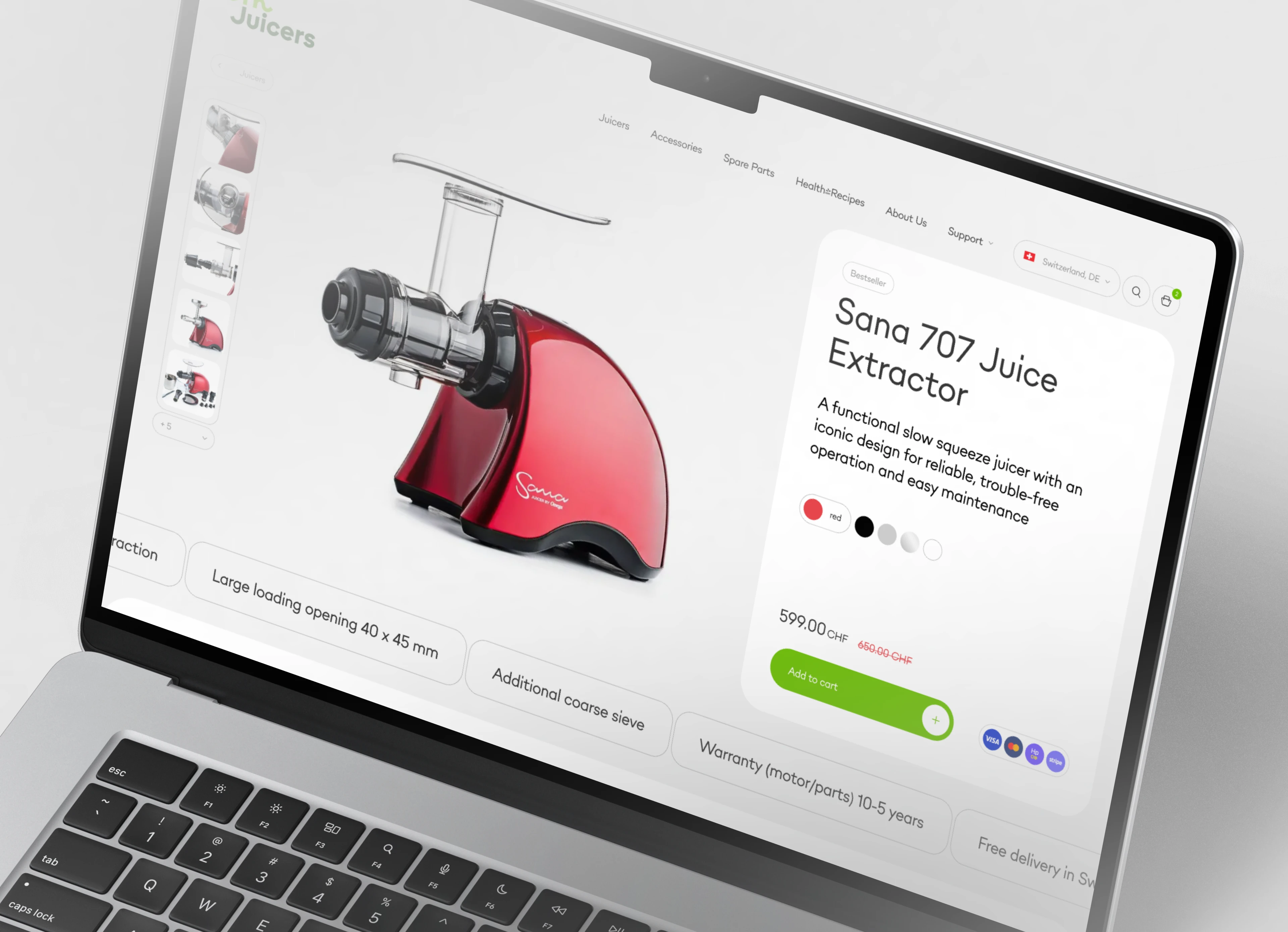 Онлайн-магазин премиальных соковыжималок — Изображение №9 — Интерфейсы на Dprofile