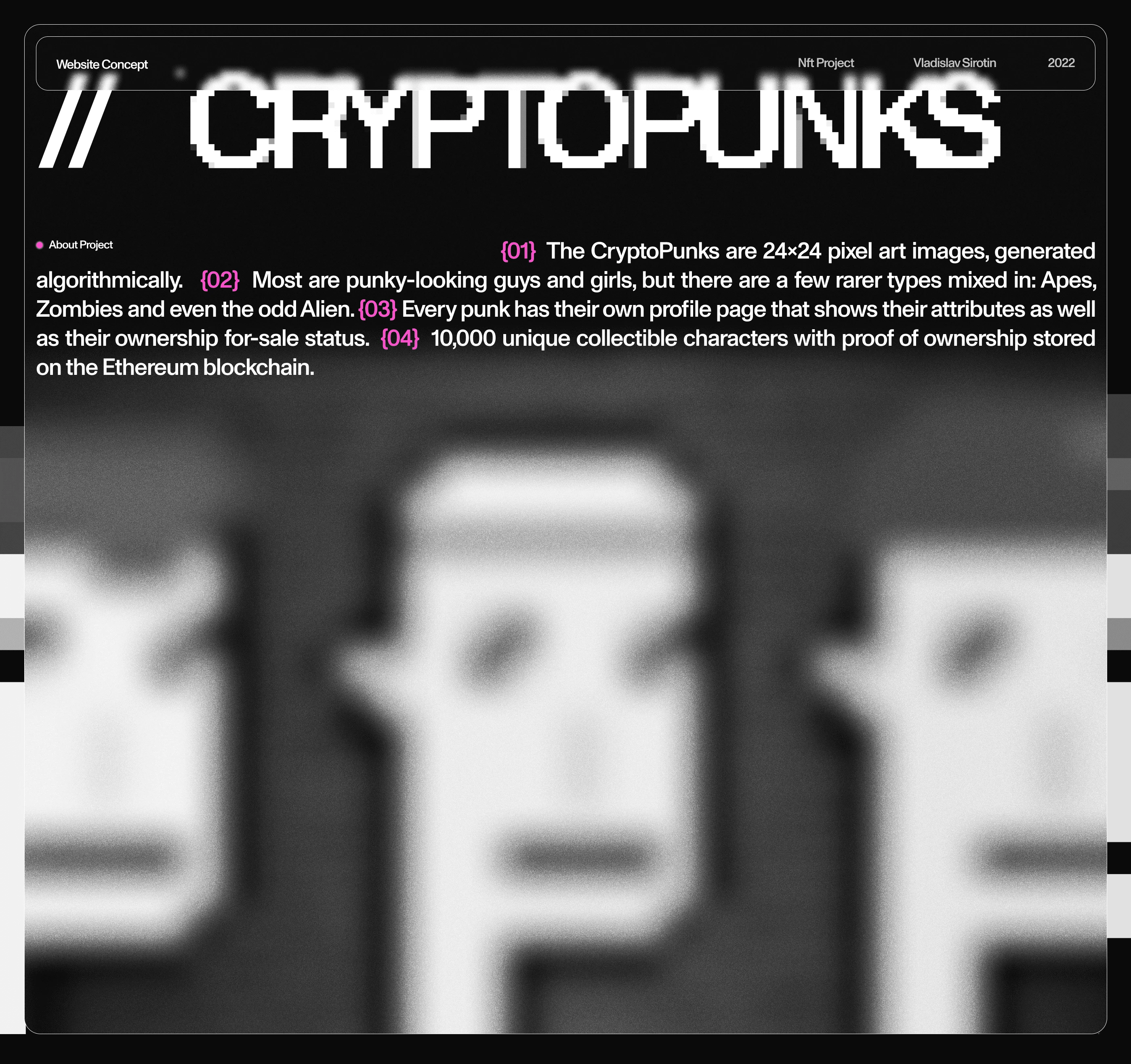 CryptoPunks — коллекция NFT — Изображение №1 — Интерфейсы, Брендинг на Dprofile