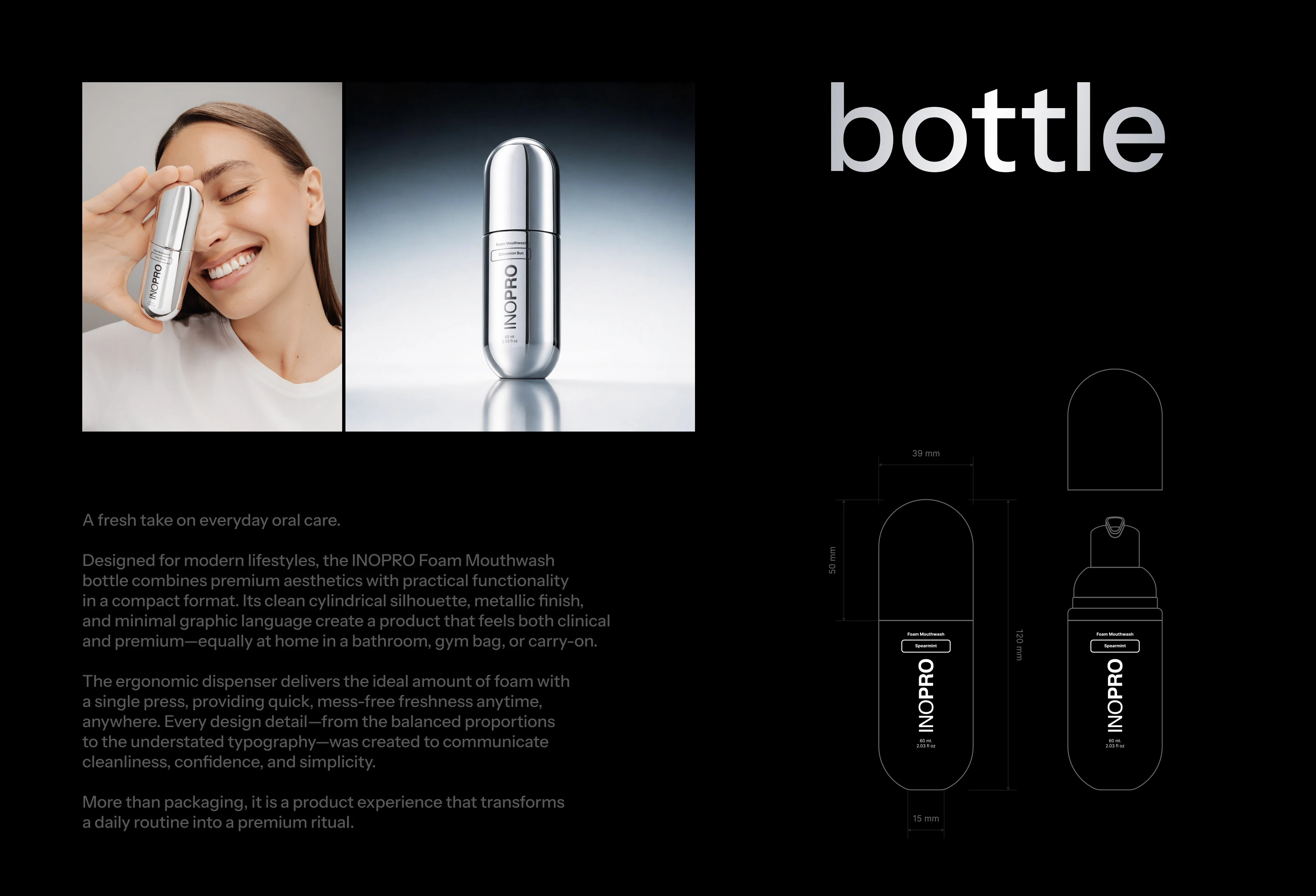 INOPRO Foam Mouthwash Packaging Design — Изображение №3 — Брендинг, Графика на Dprofile