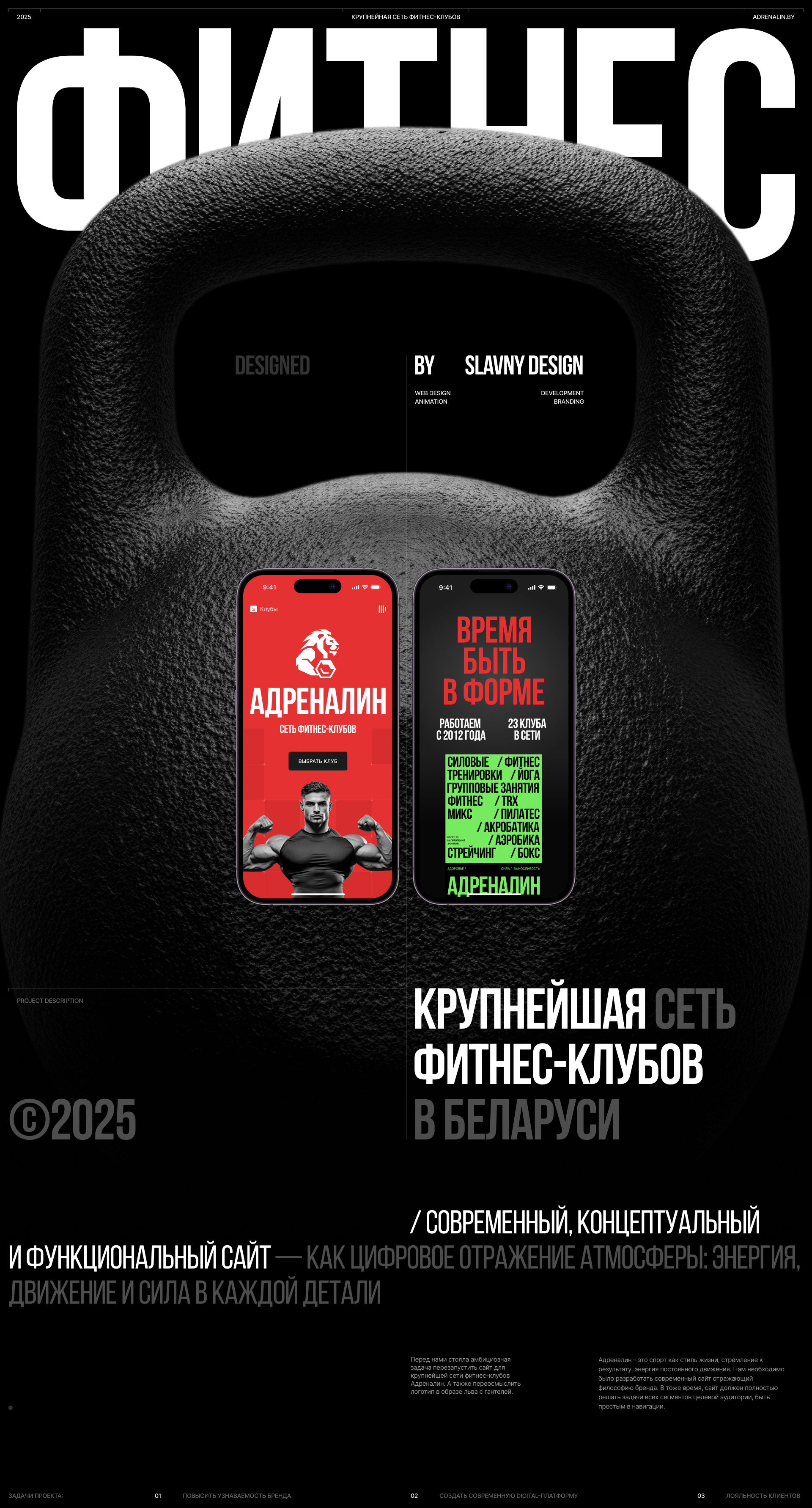 АДРЕНАЛИН / Крупнейшая фитнес сеть — Изображение №1 — Интерфейсы, Брендинг на Dprofile