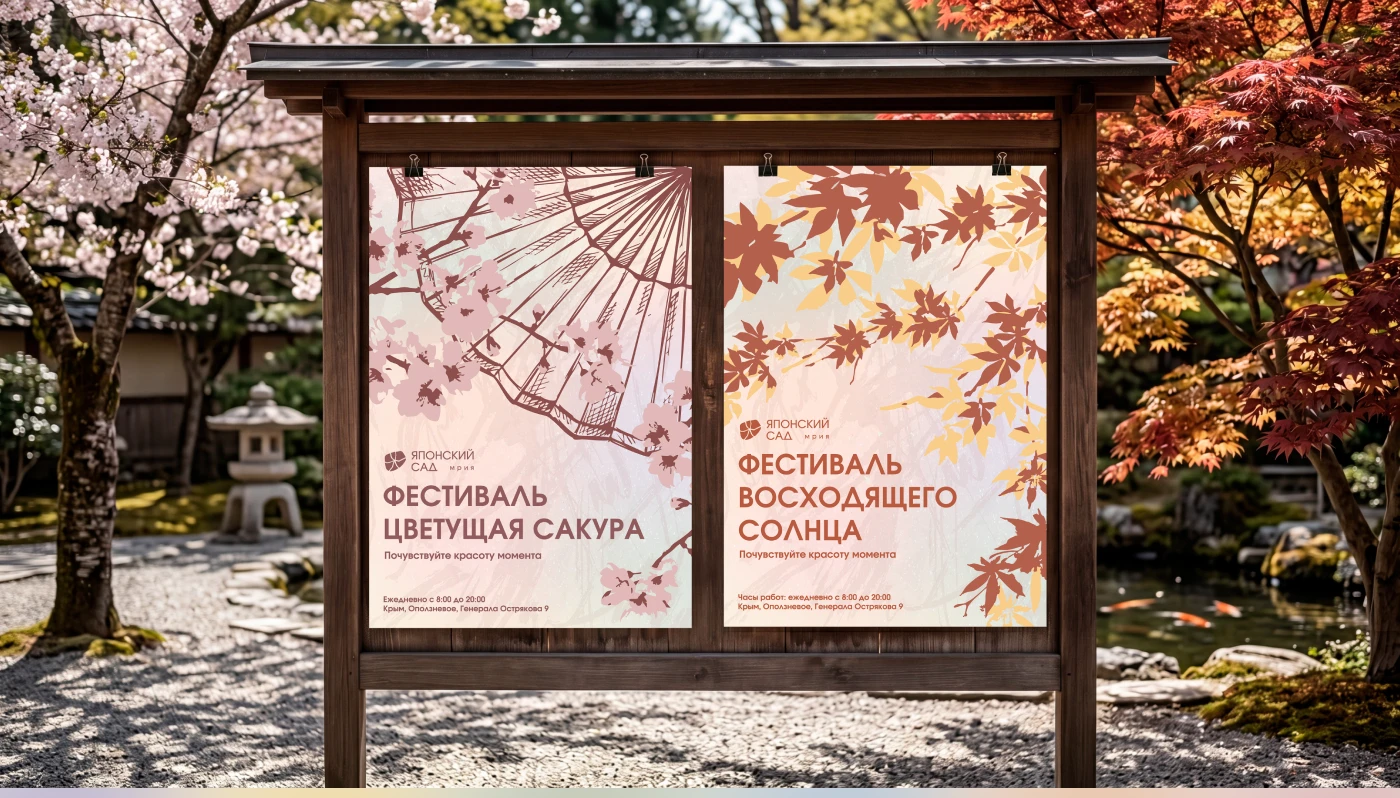 ЯПОНСКИЙ САД|ФИРМЕННЫЙ СТИЛЬ|ЛОГОТИП|АЙДЕНТИКА — Изображение №13 — Брендинг, Графика на Dprofile