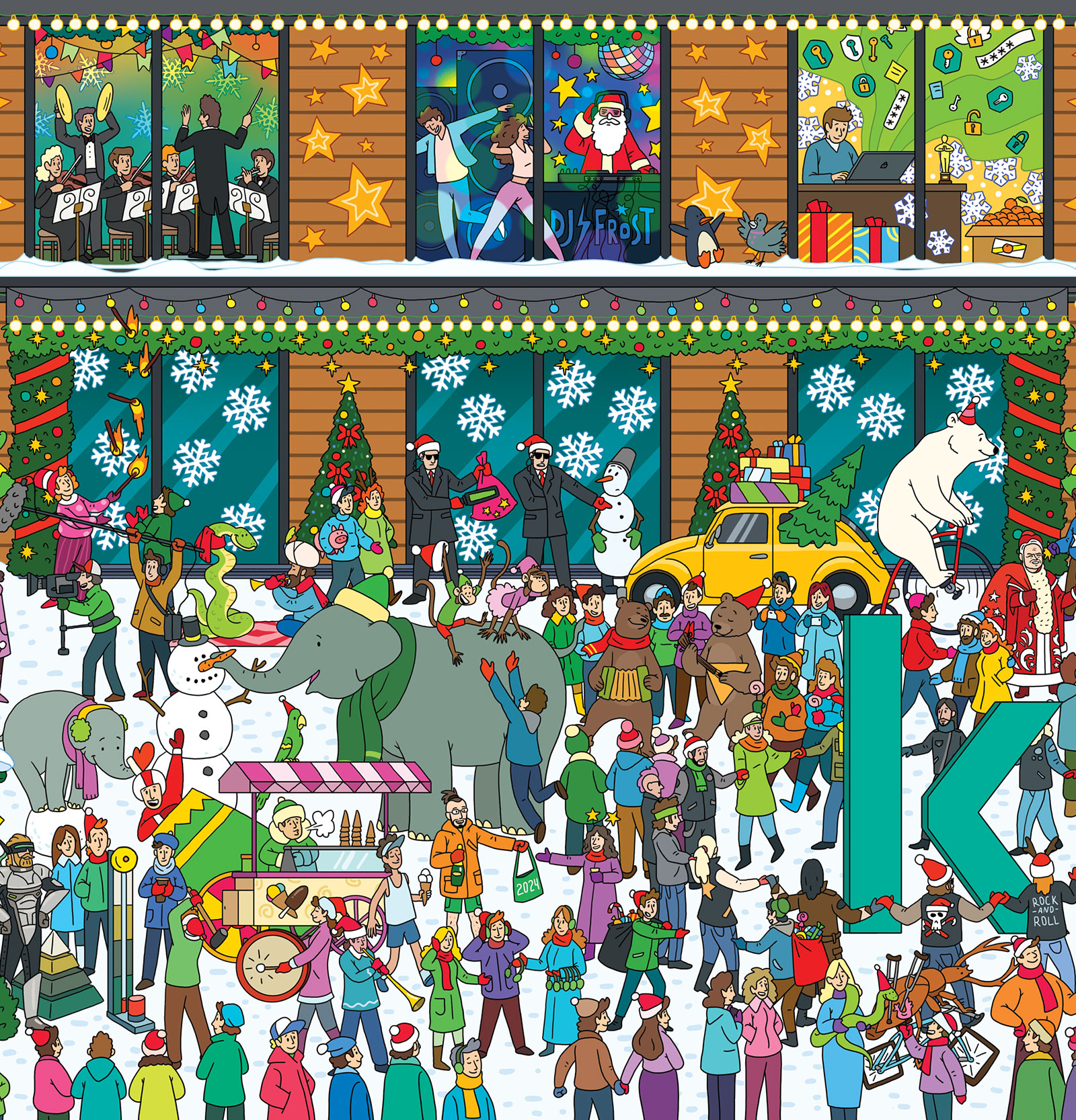 Виммельбух адвент-календарь | Kaspersky — Изображение №8 — Иллюстрация, Графика на Dprofile