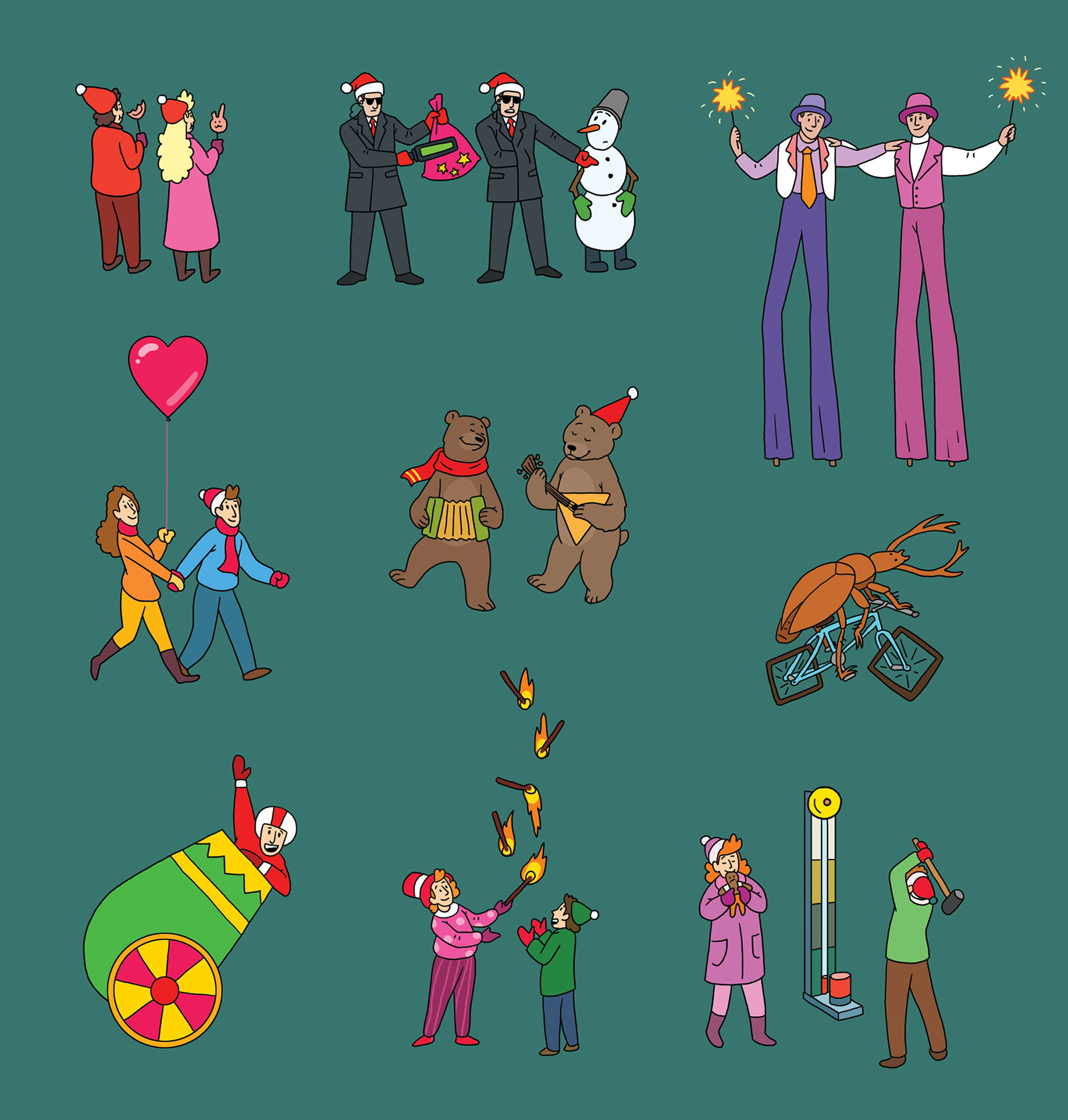 Виммельбух адвент-календарь | Kaspersky — Изображение №12 — Иллюстрация, Графика на Dprofile