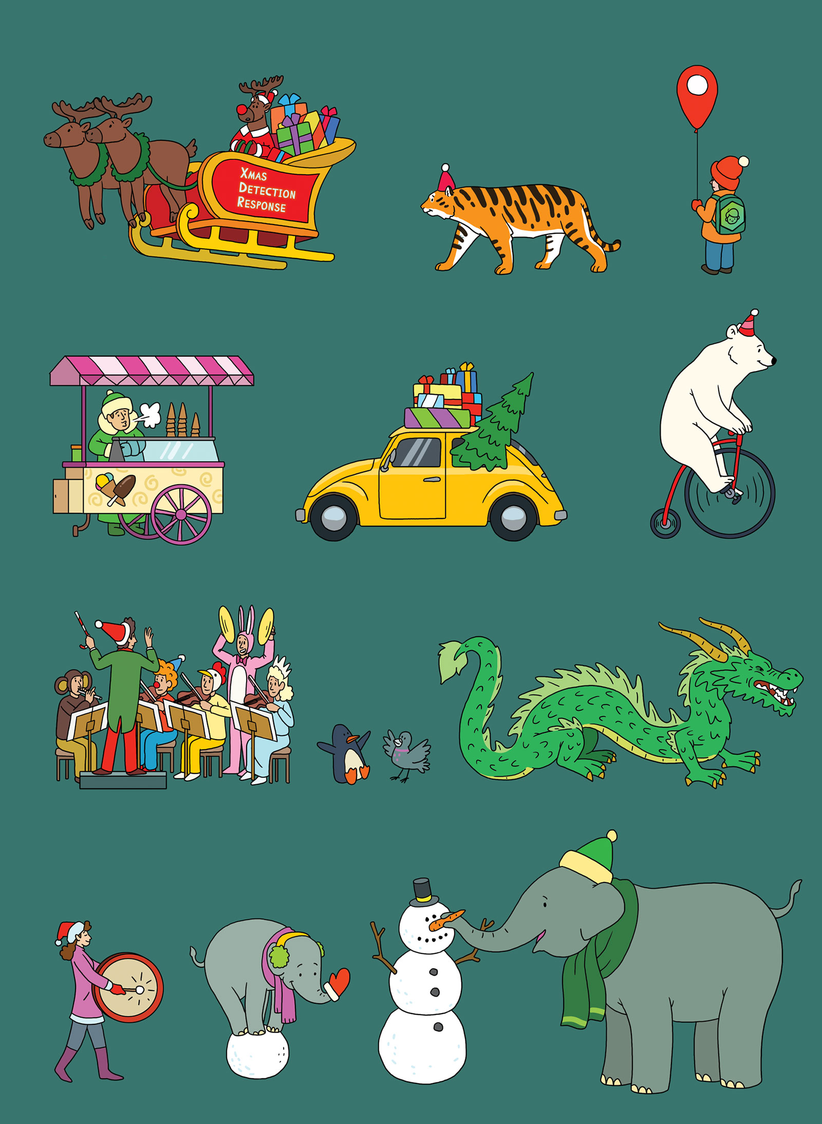 Виммельбух адвент-календарь | Kaspersky — Изображение №11 — Иллюстрация, Графика на Dprofile