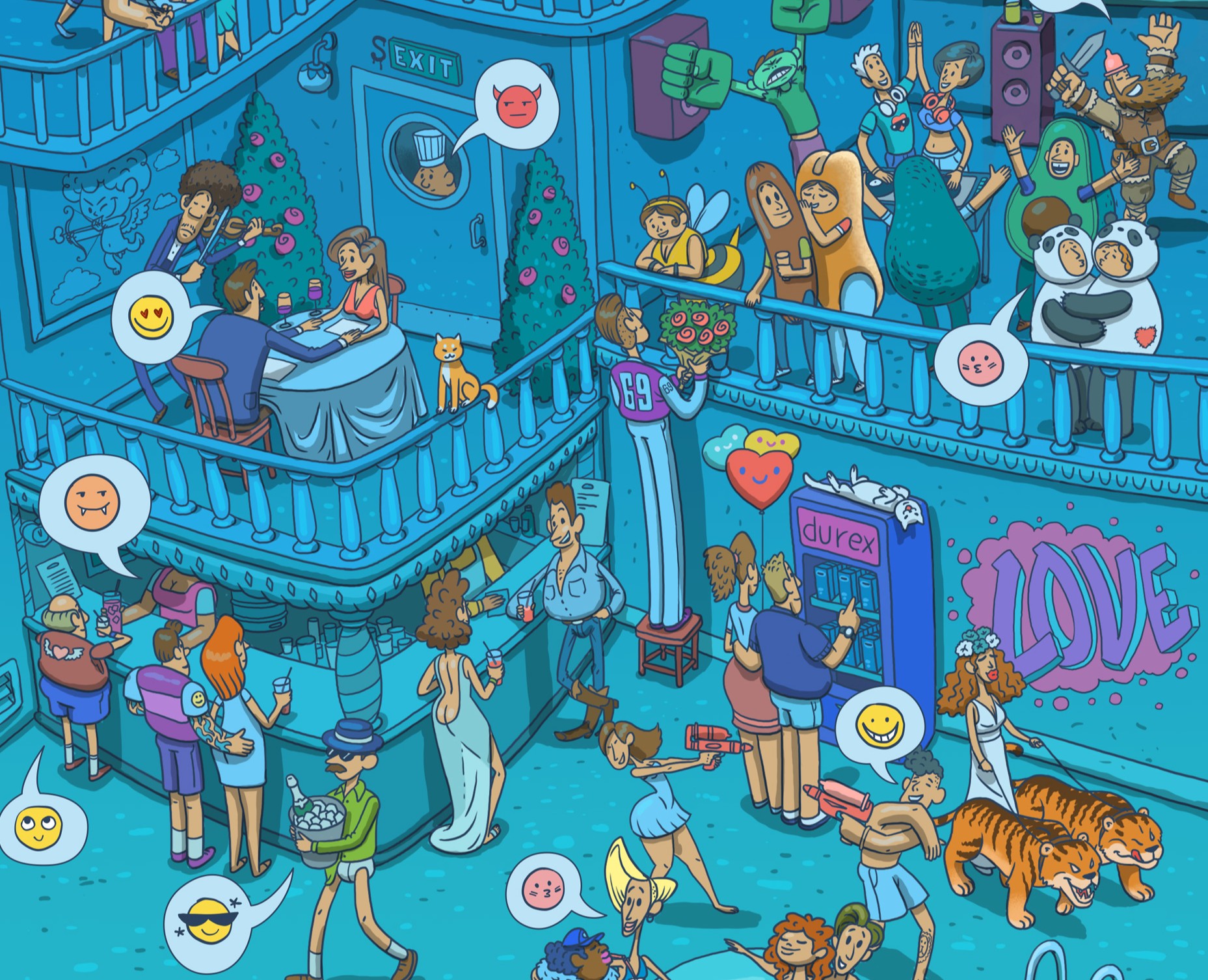 Иллюстрации для Durex — Иллюстрация, Маркетинг на Dprofile