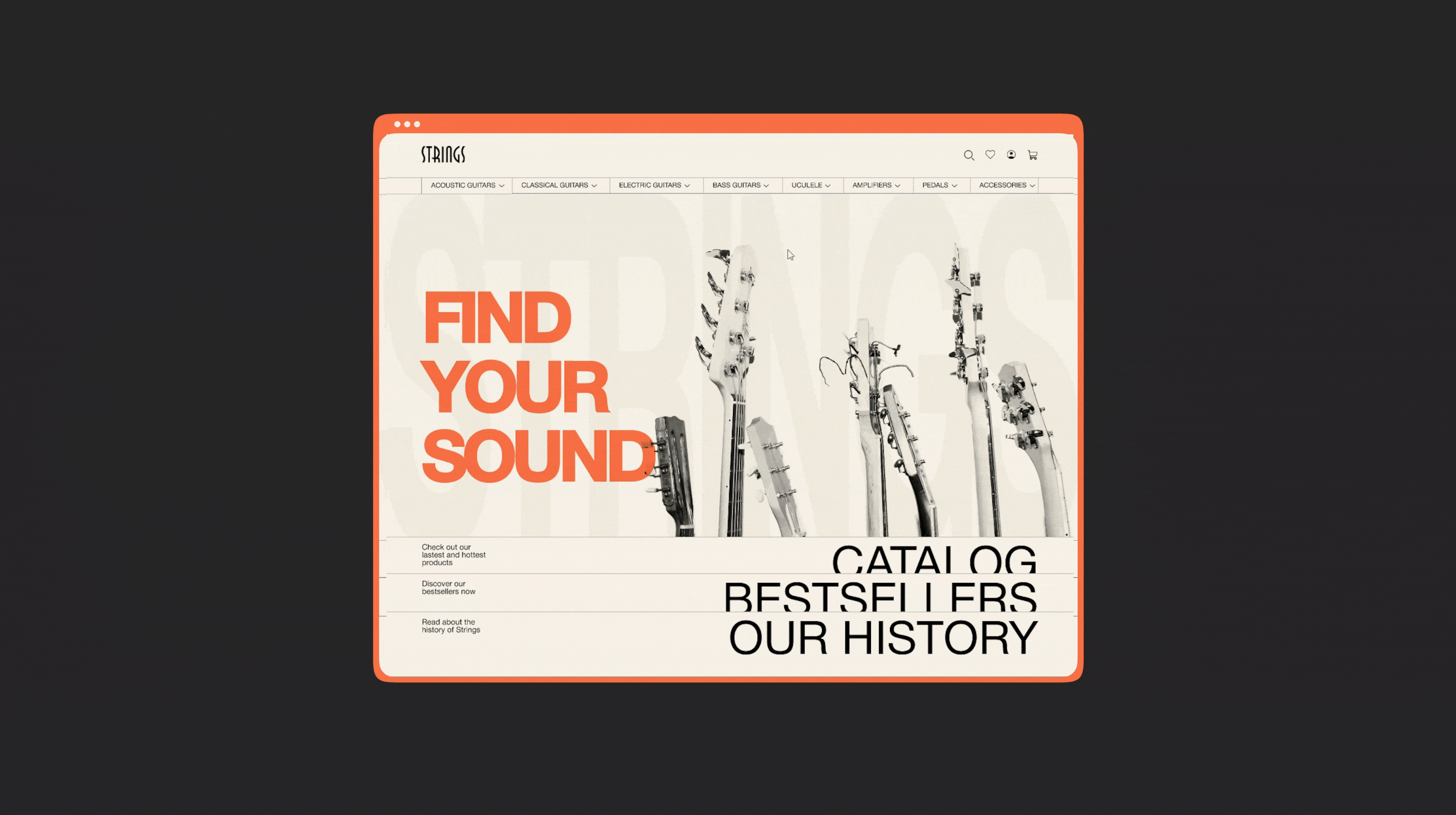 E-COMMERCE | GUITAR STORE - UX/UI Consept — Изображение №2 — Интерфейсы на Dprofile