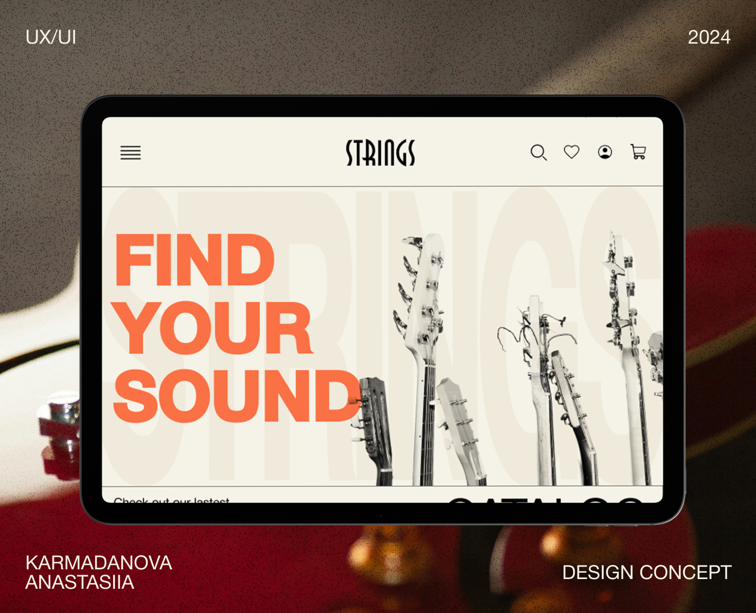 E-COMMERCE | GUITAR STORE - UX/UI Consept на Dprofile