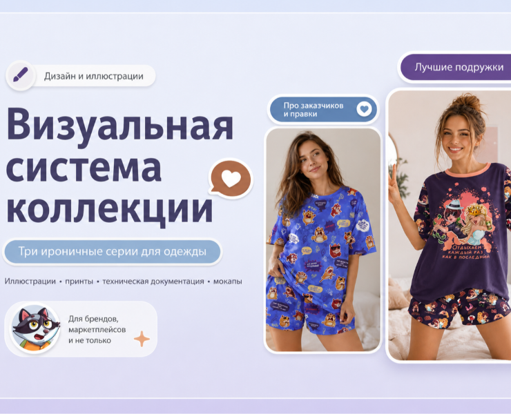 Визуальная система для коллекции домашней одежды на Dprofile