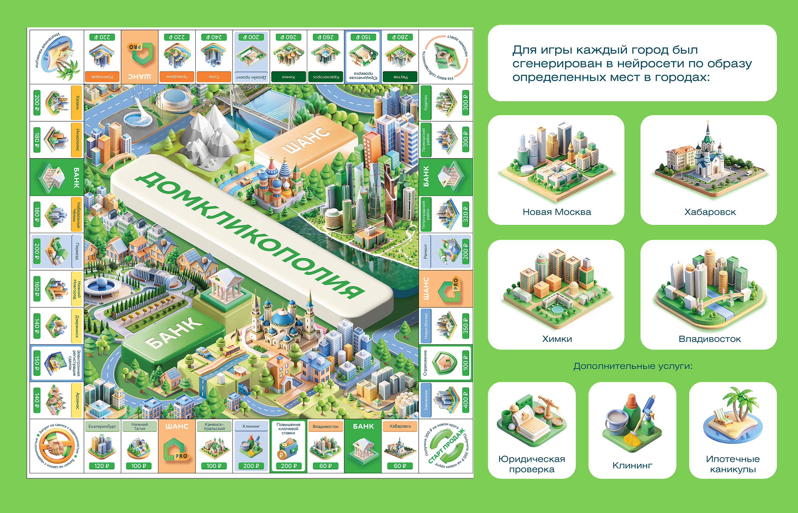 Монополия Домклик — Изображение №4 — Брендинг, Иллюстрация на Dprofile