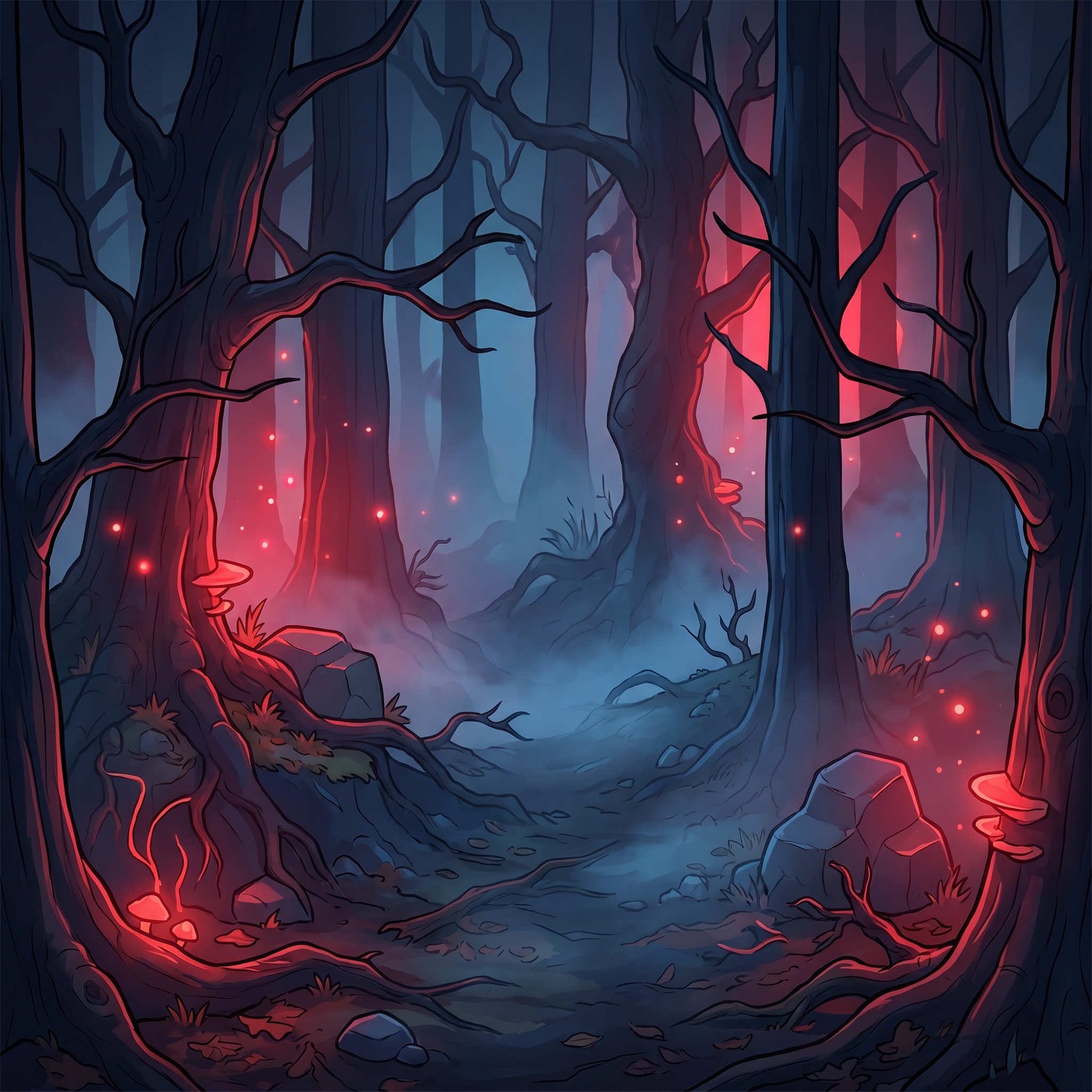 Карта для игры по мотивам Stranger Things — Изображение №9 — Графика, Нейро на Dprofile