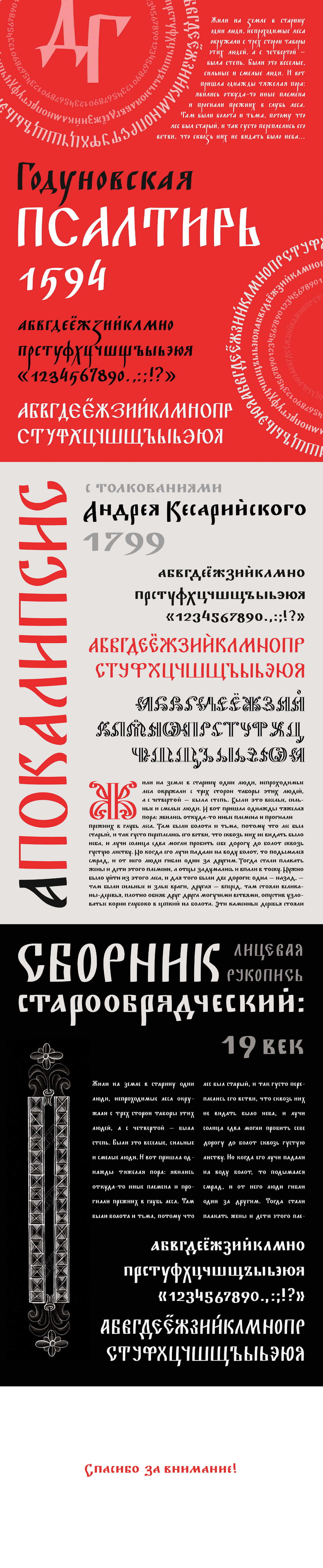 Шрифты на основе русских книжных почерков XVI-XIX вв. — Изображение №8 — Графика на Dprofile