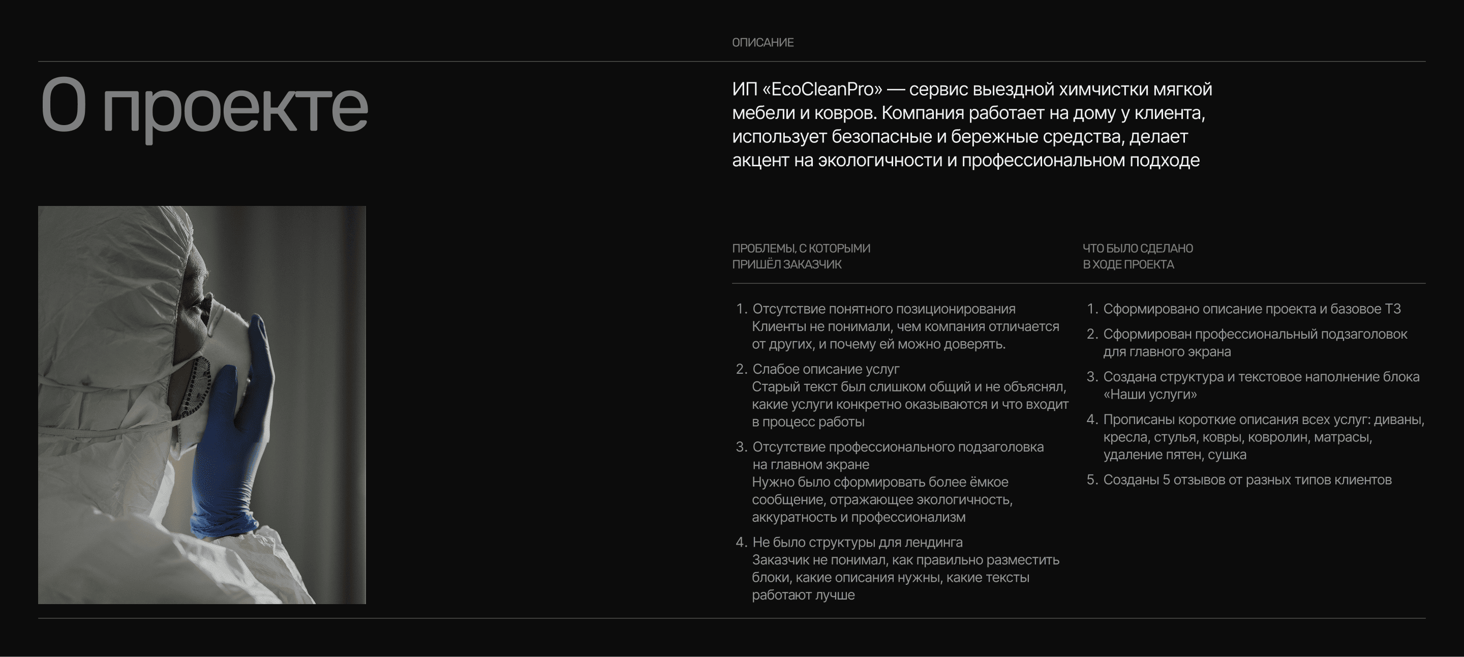 EcoCleanPro (клининговая компания) — Изображение №3 — Интерфейсы, Анимация на Dprofile