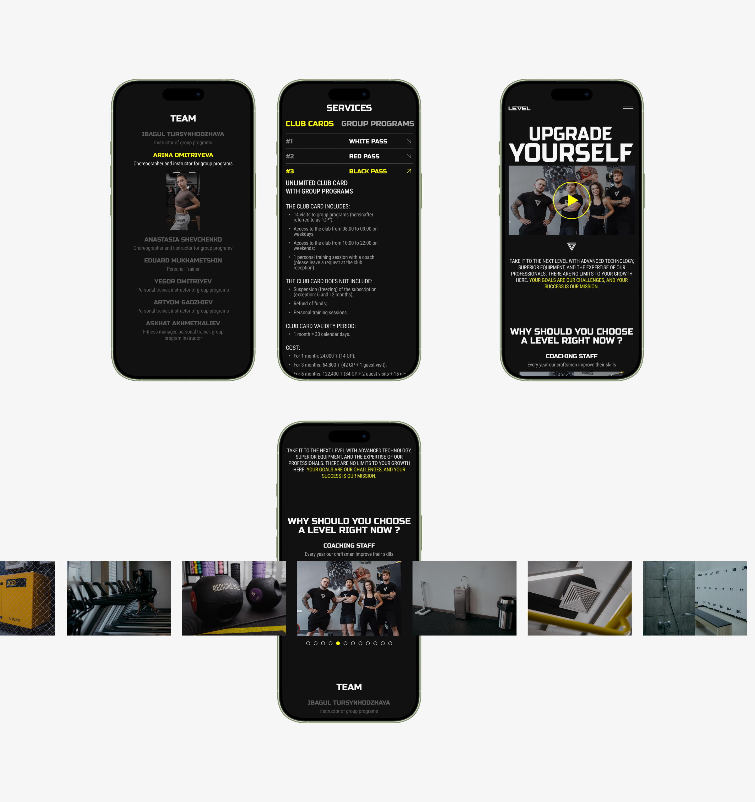 Level gym | редизайн сайта — Изображение №7 — Интерфейсы, Анимация на Dprofile