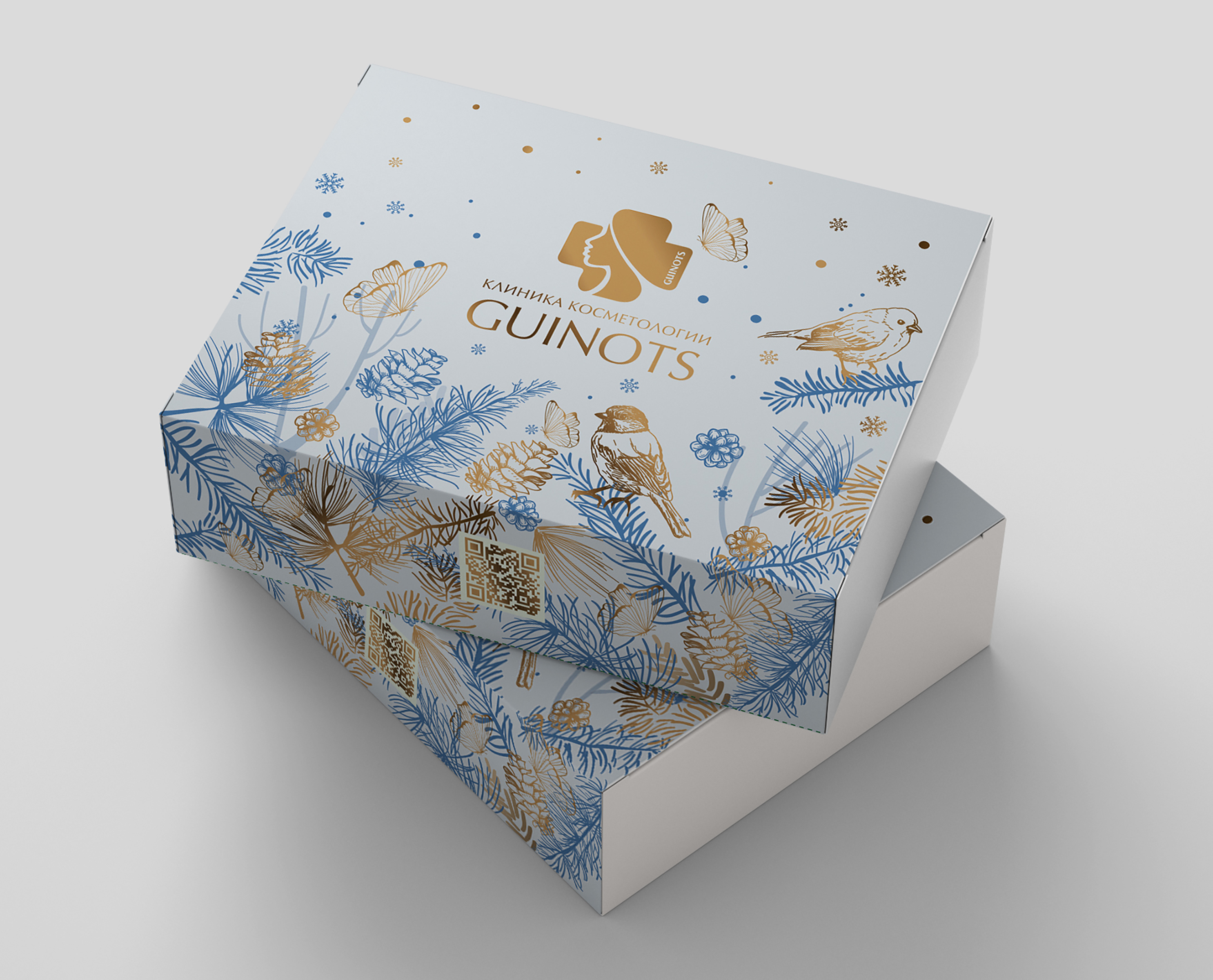 Дизайн упаковки для подарочных бьюти боксов "GUINOTS" (Зимняя коллекция) — Изображение №2 — Брендинг на Dprofile