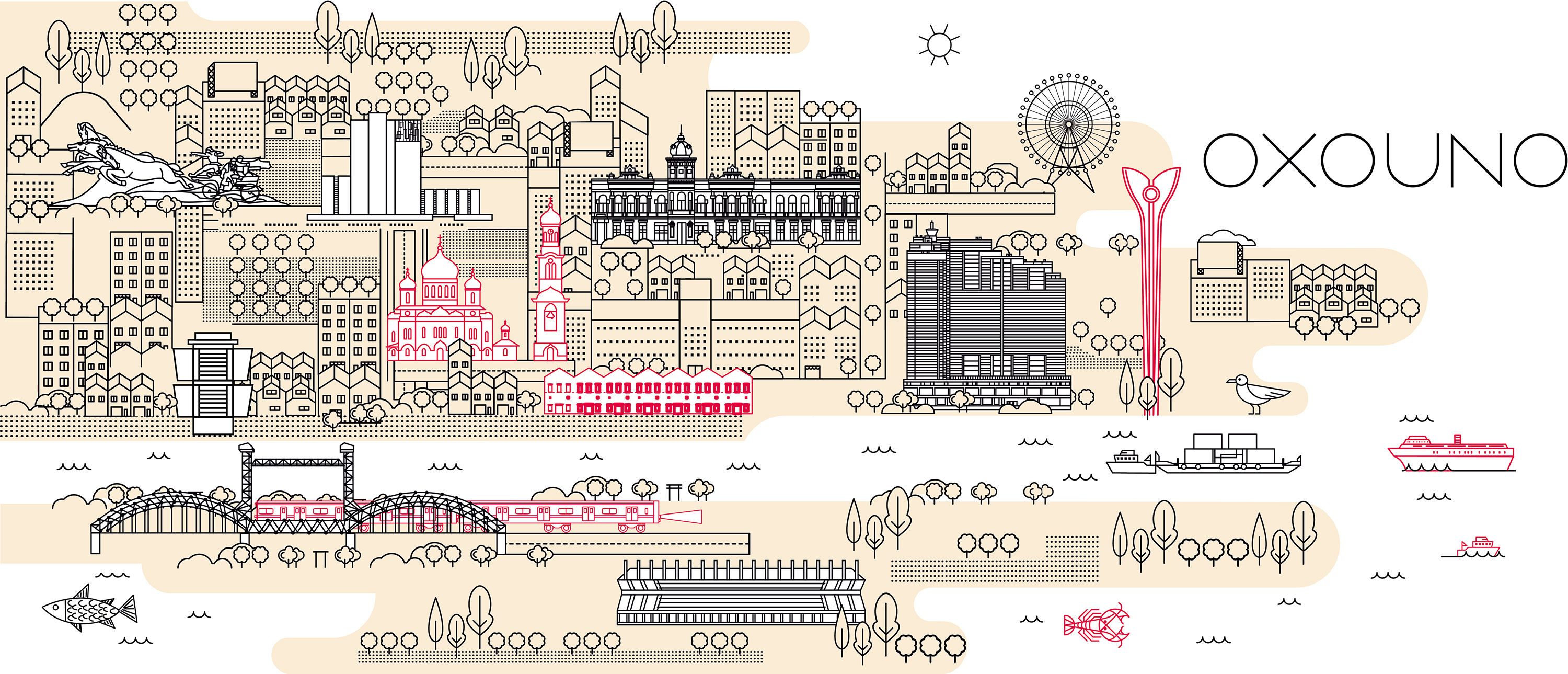 Фирменная графика в интерьере монобрендовых магазинов OXOUNO — Изображение №2 — Брендинг, Архитектура на Dprofile