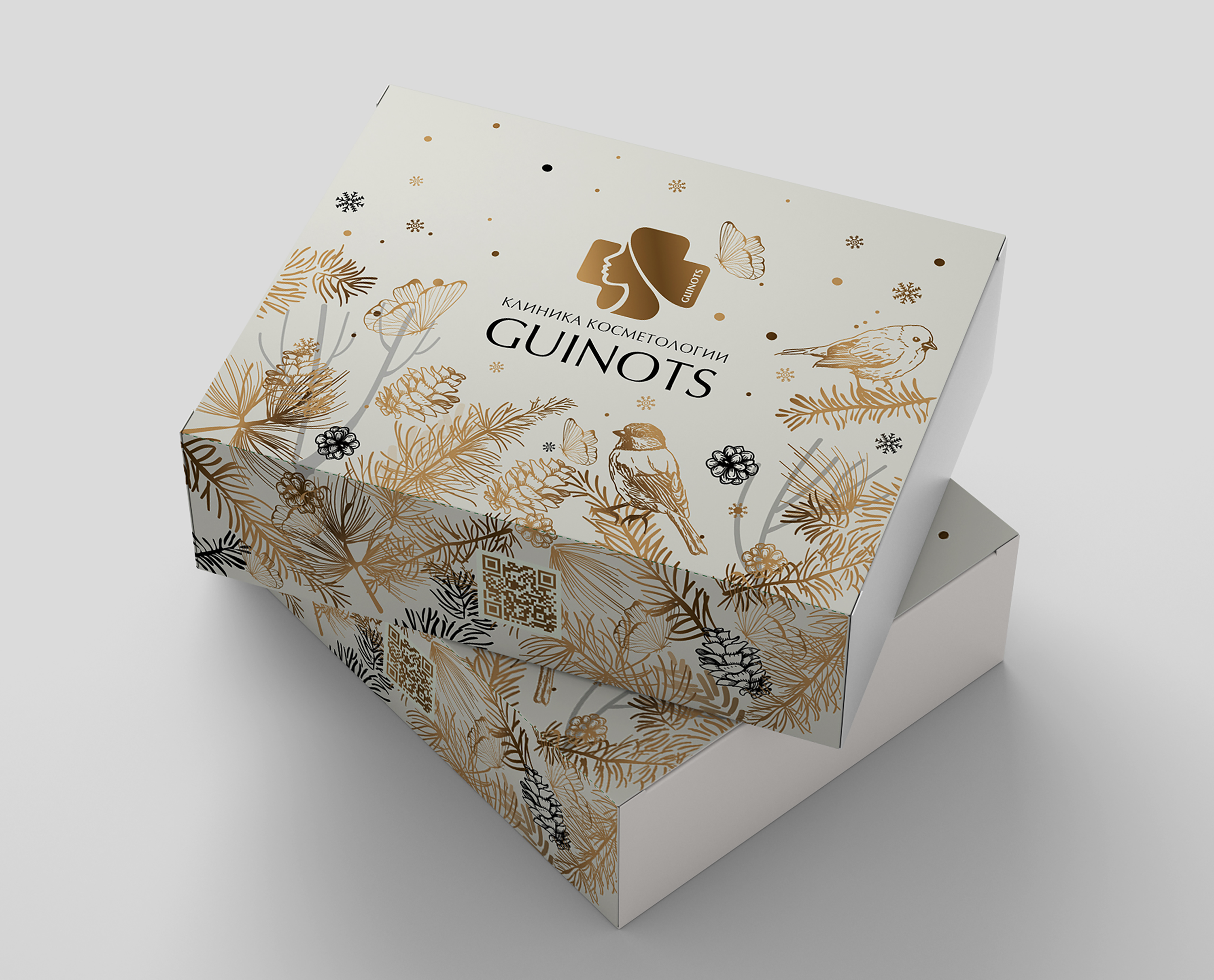 Дизайн упаковки для подарочных бьюти боксов "GUINOTS" (Зимняя коллекция) — Изображение №5 — Брендинг на Dprofile