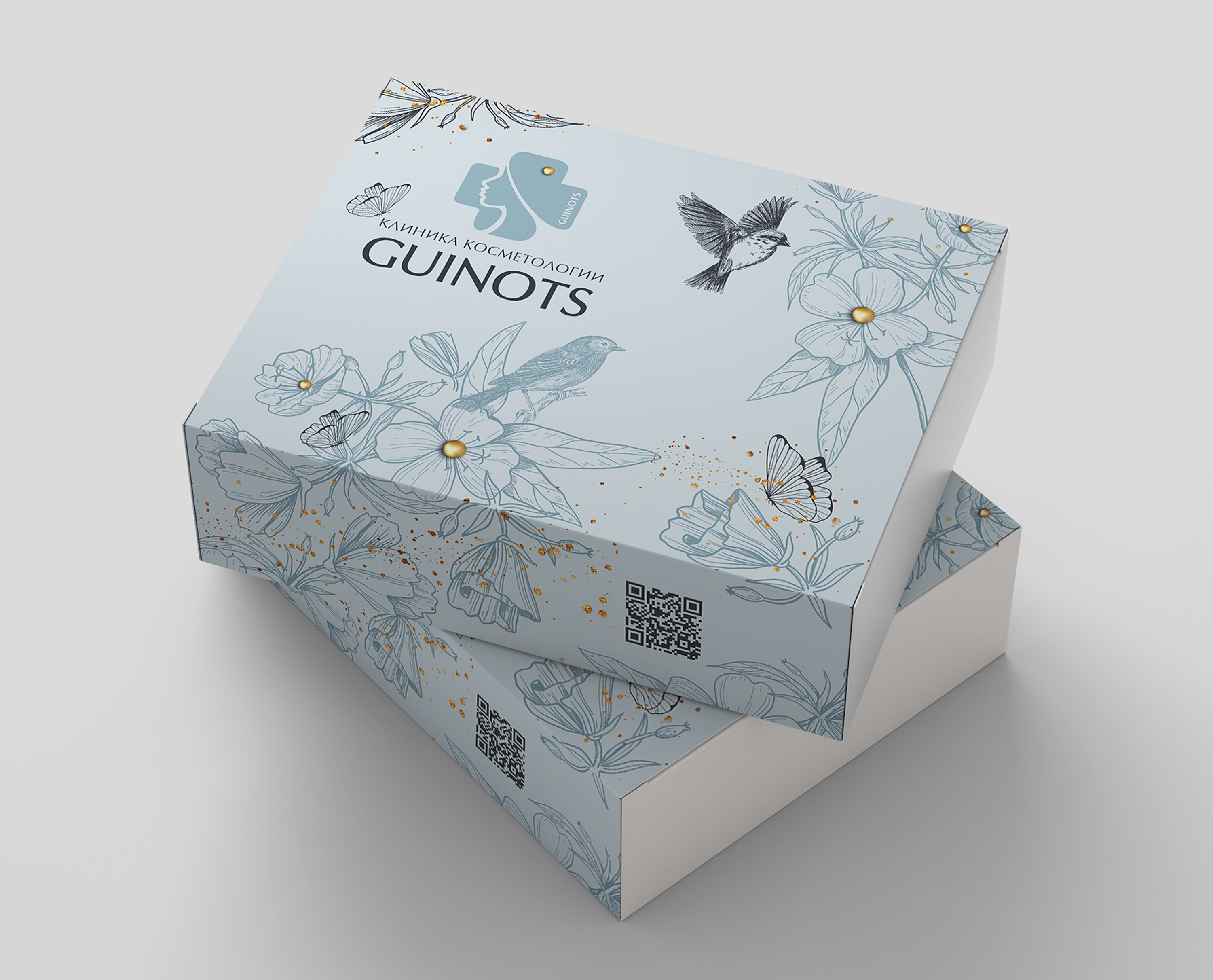 Дизайн упаковки для подарочных бьюти боксов "GUINOTS" (Зимняя коллекция) — Изображение №6 — Брендинг на Dprofile