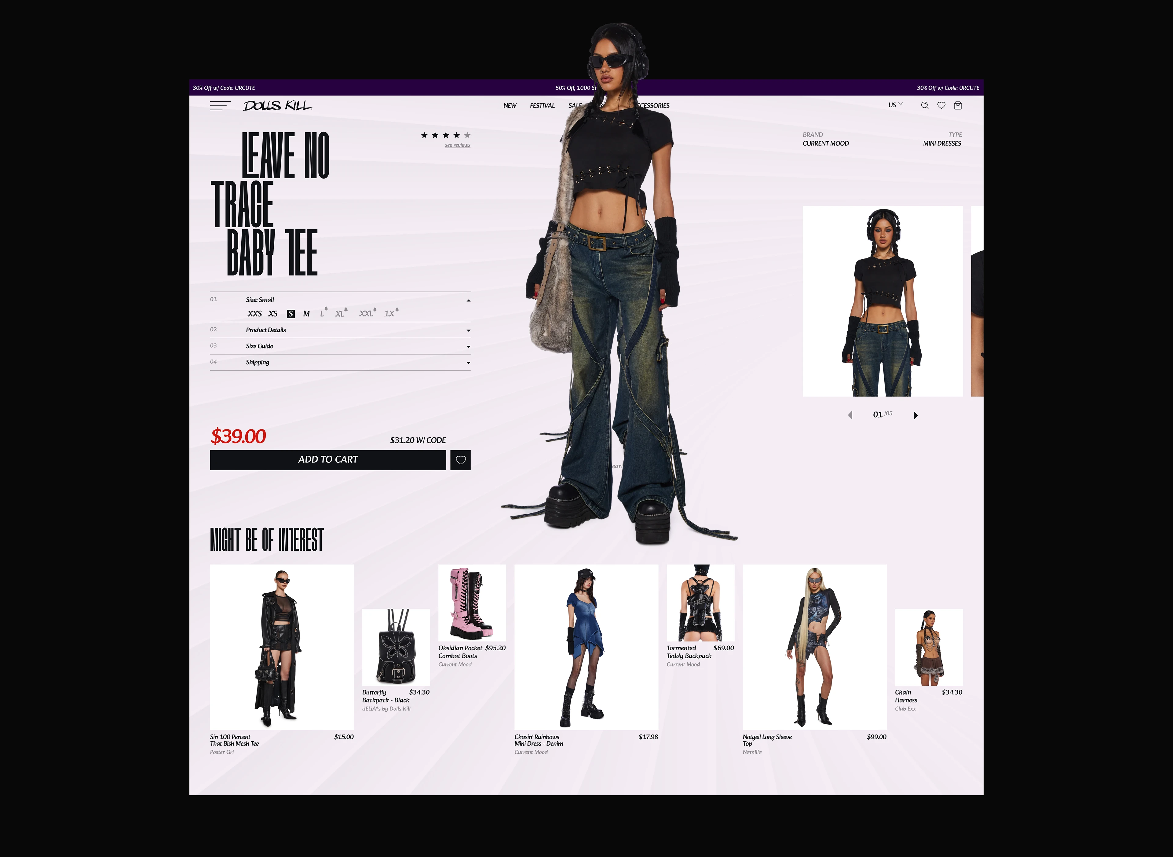 DOLLS KILL, e-commerce — Изображение №8 — Интерфейсы, Анимация на Dprofile