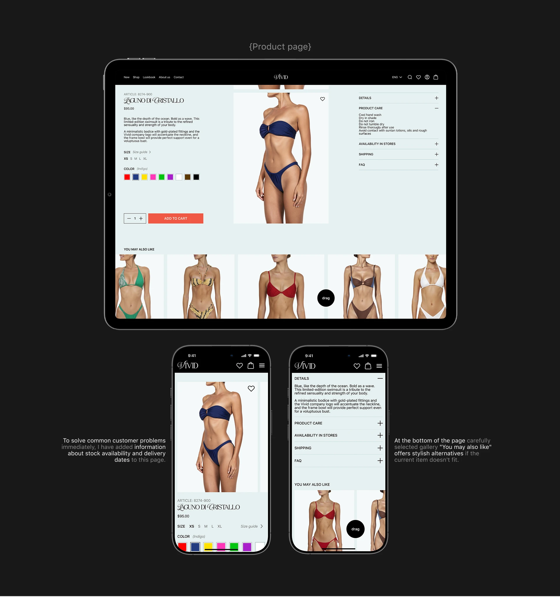 Vivid | E-commerce — Изображение №6 — Интерфейсы, Брендинг на Dprofile