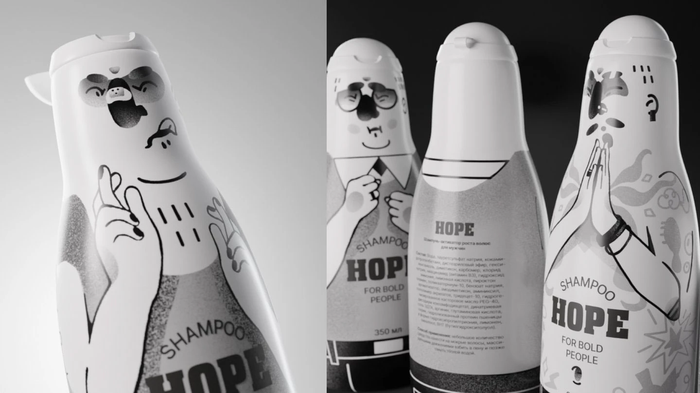 Шампунь для роста волос Hope — Изображение №3 — Брендинг, Иллюстрация на Dprofile
