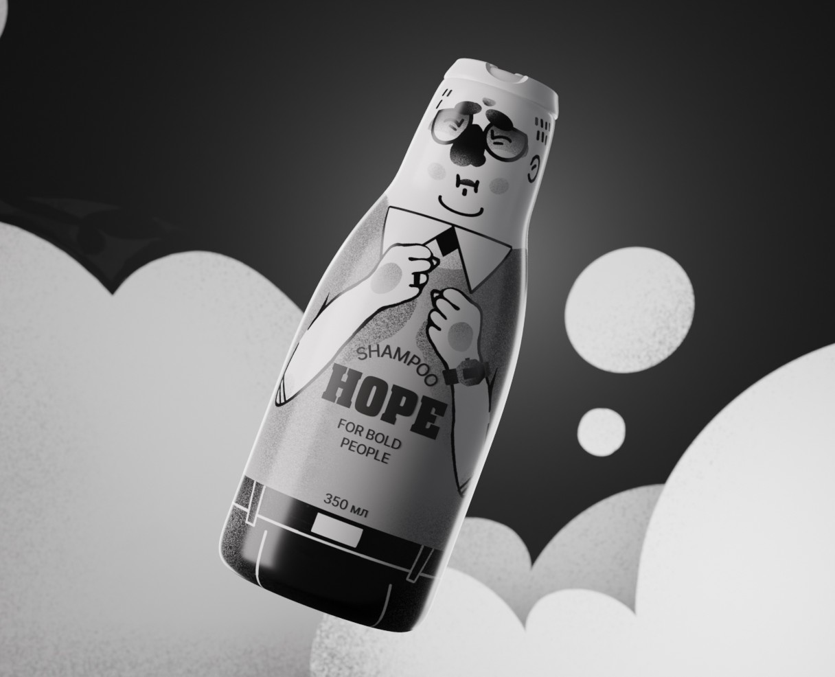 Шампунь для роста волос Hope — Брендинг, Иллюстрация на Dprofile