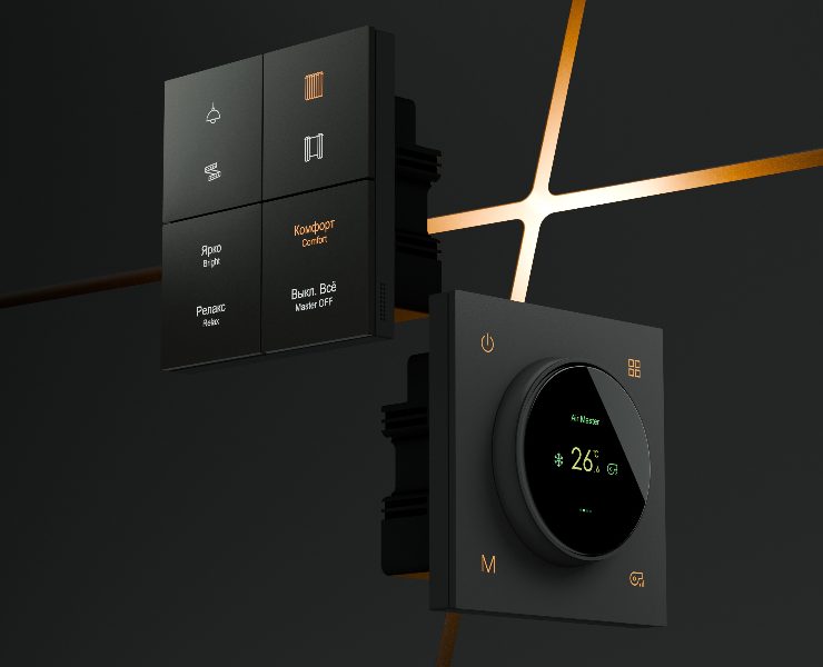 Tantron LINE — 3D-визуализация KNX-устройств — Иллюстрация, 3D на Dprofile