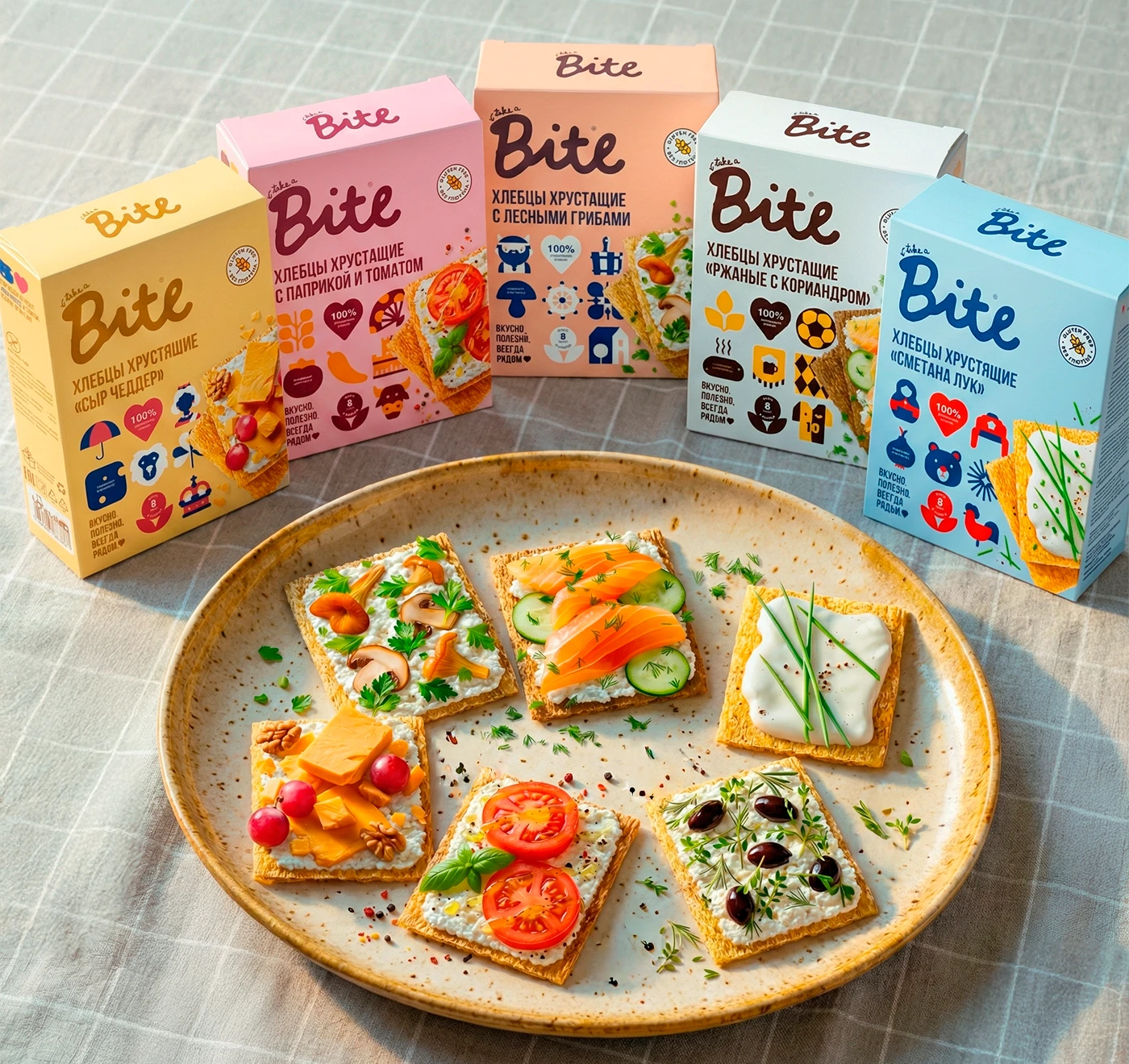 Хлебцы Bite — Изображение №13 — Брендинг, Иллюстрация на Dprofile
