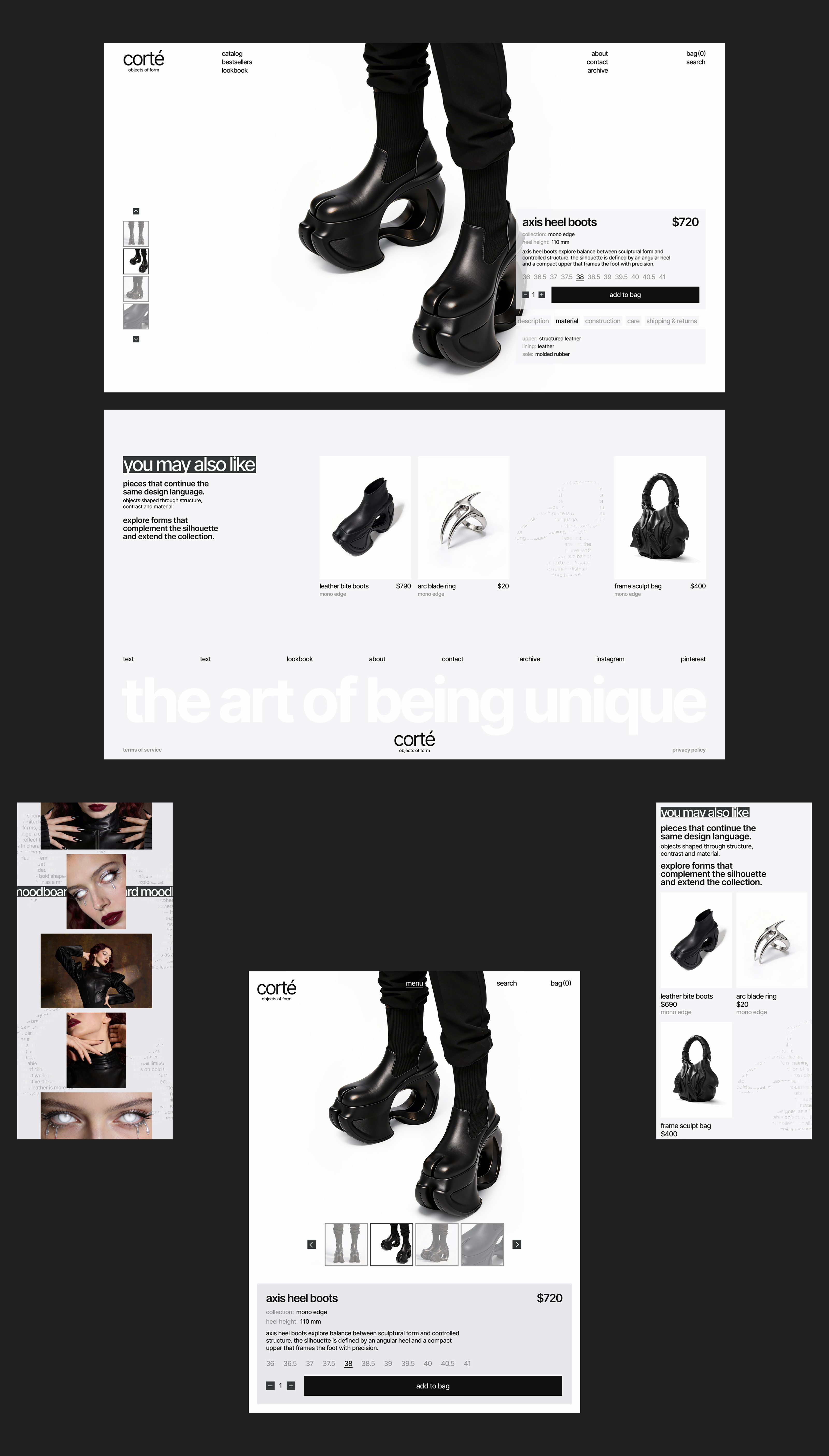 corté | E-commerce — Изображение №9 — Интерфейсы, Графика на Dprofile