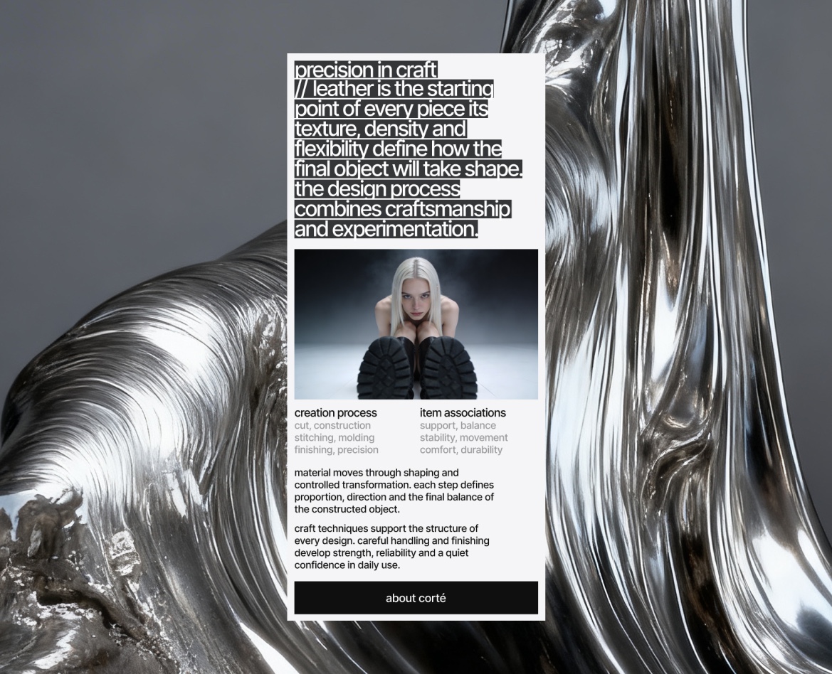 corté | E-commerce — Интерфейсы, Графика на Dprofile