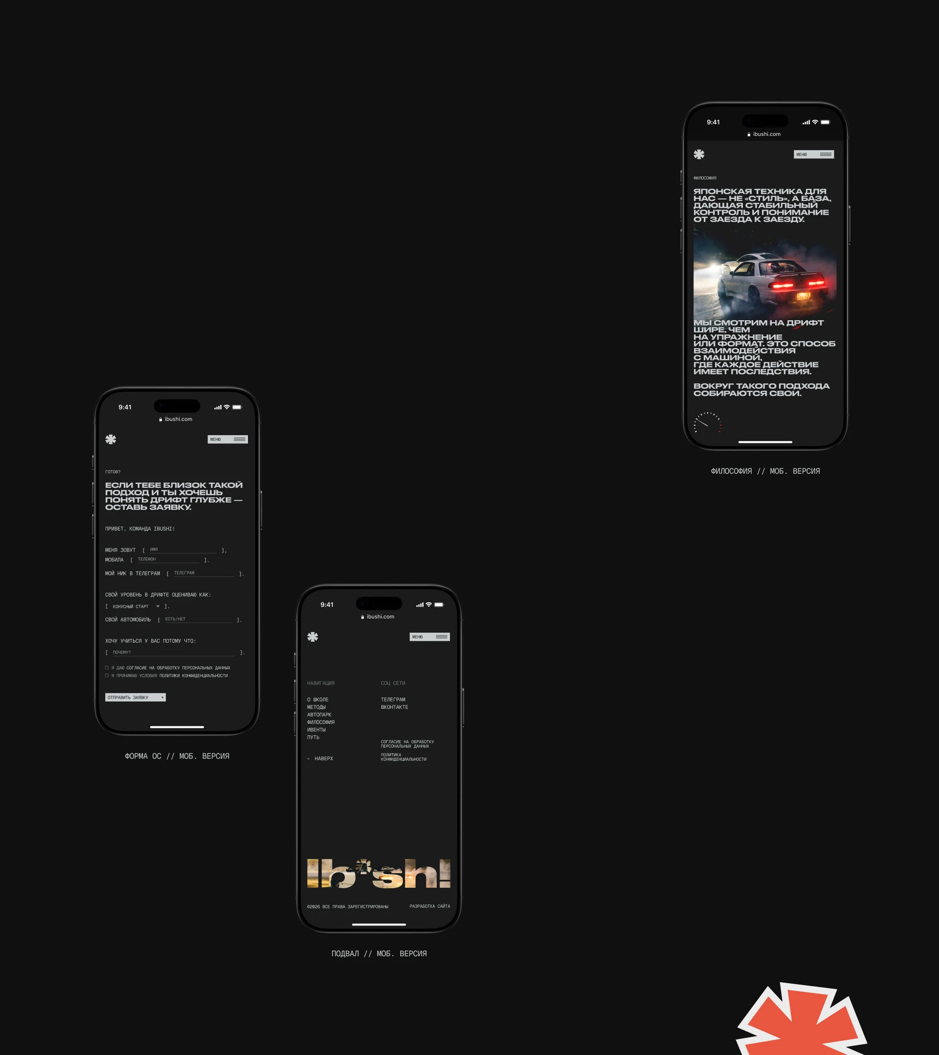 Ibushi drift school — Изображение №16 — Интерфейсы, Брендинг на Dprofile