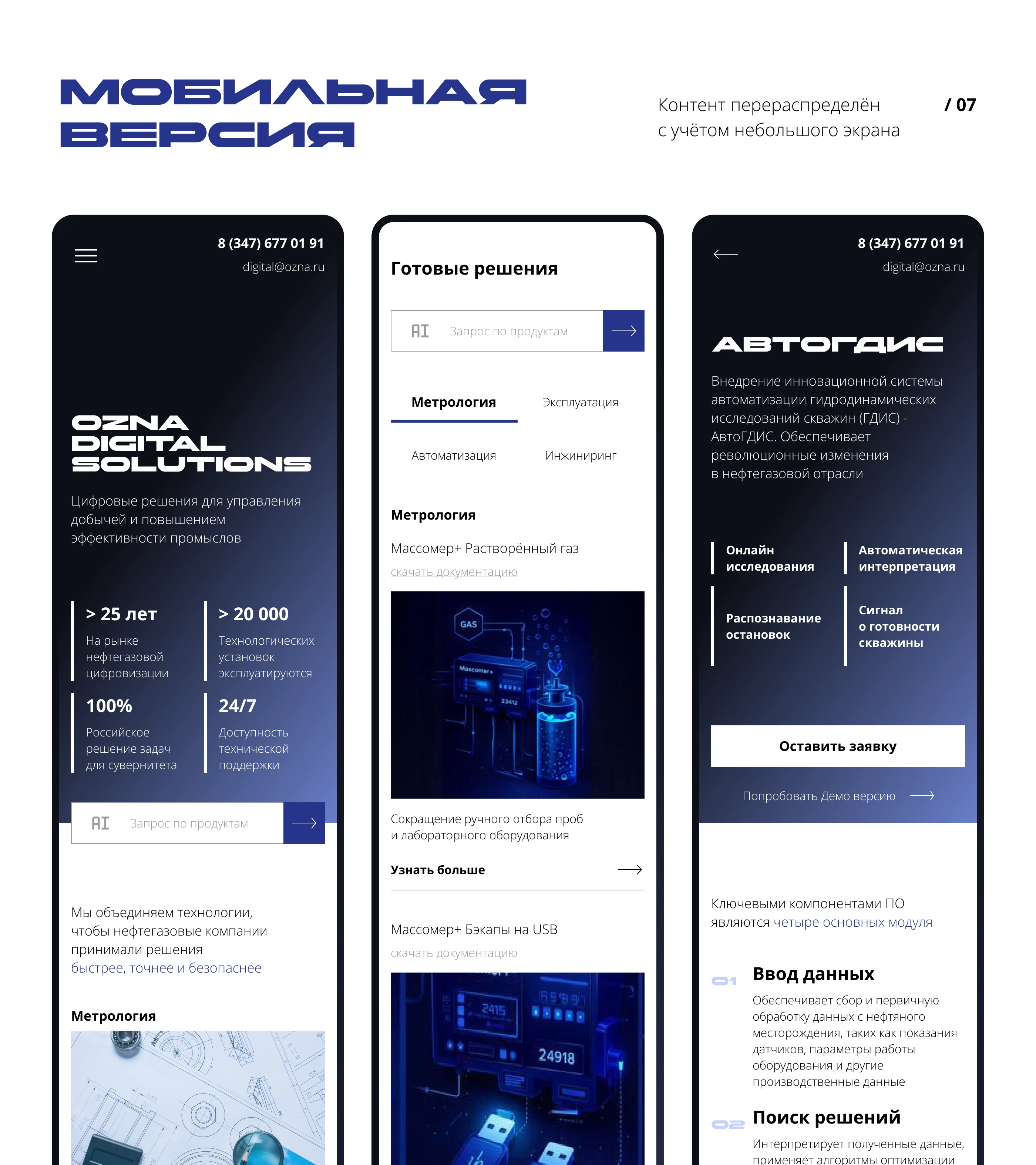OZNA DIGITAL SOLUTIONS Redesign — Изображение №9 — Интерфейсы на Dprofile