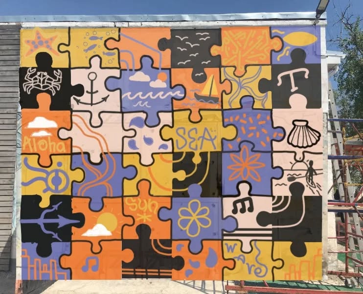 Мурал на заказ для отеля Aqualeto — Изображение №5 — Брендинг, Иллюстрация на Dprofile