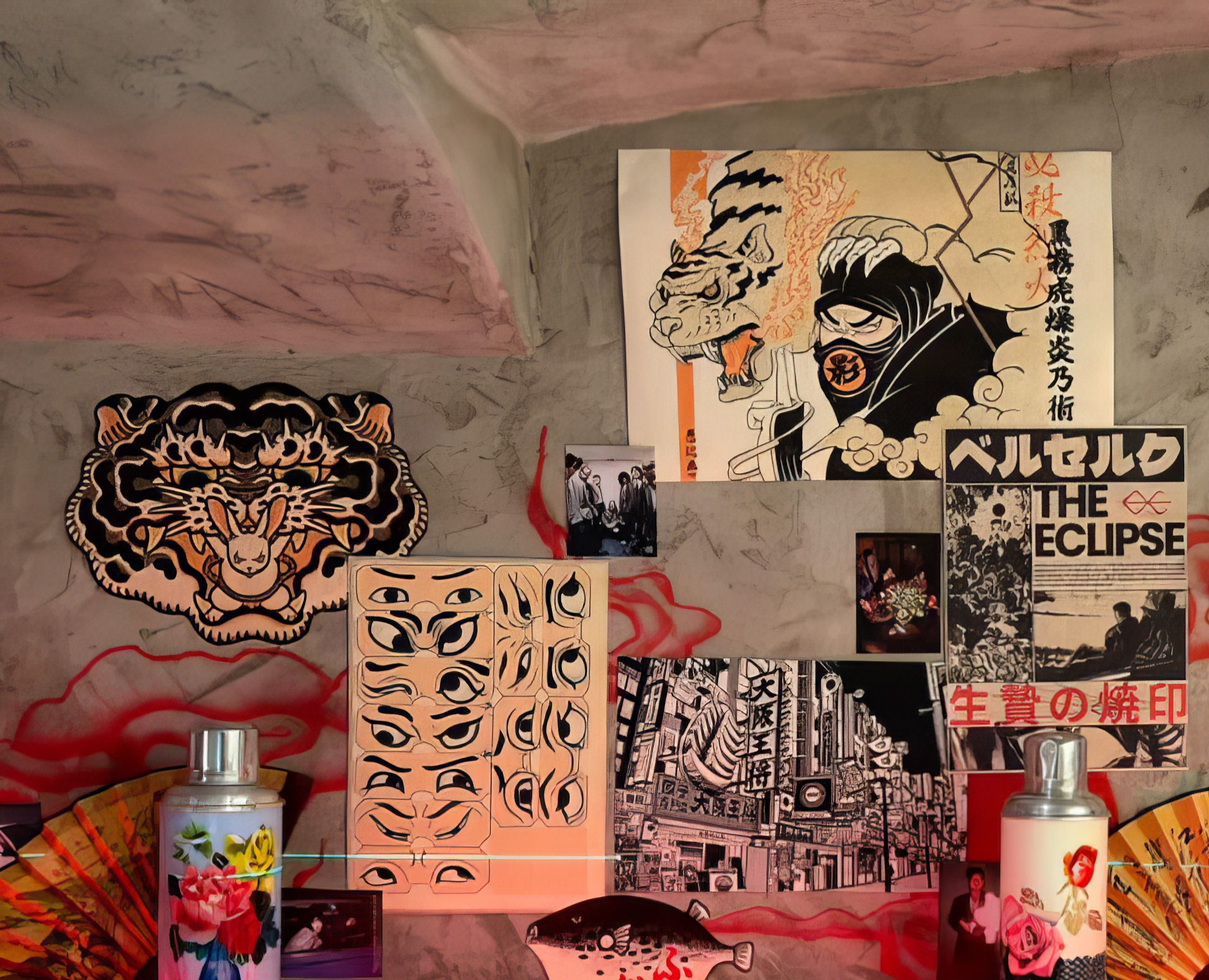 Роспись стен для ресторана с азиаткой кухней . — Иллюстрация, Архитектура на Dprofile