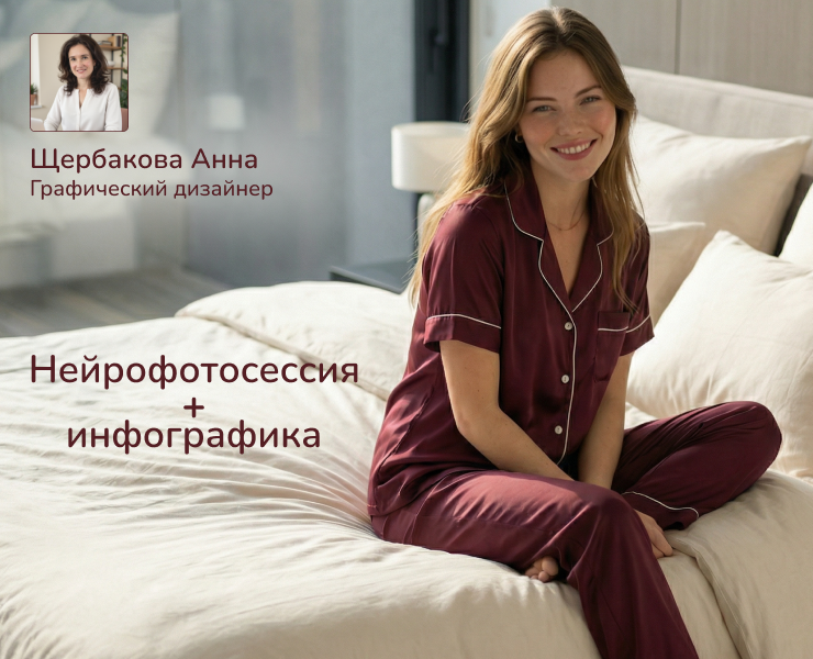 Инфографика для пижамы. Нейрофотосессия. Одежда — Графика, Маркетинг на Dprofile