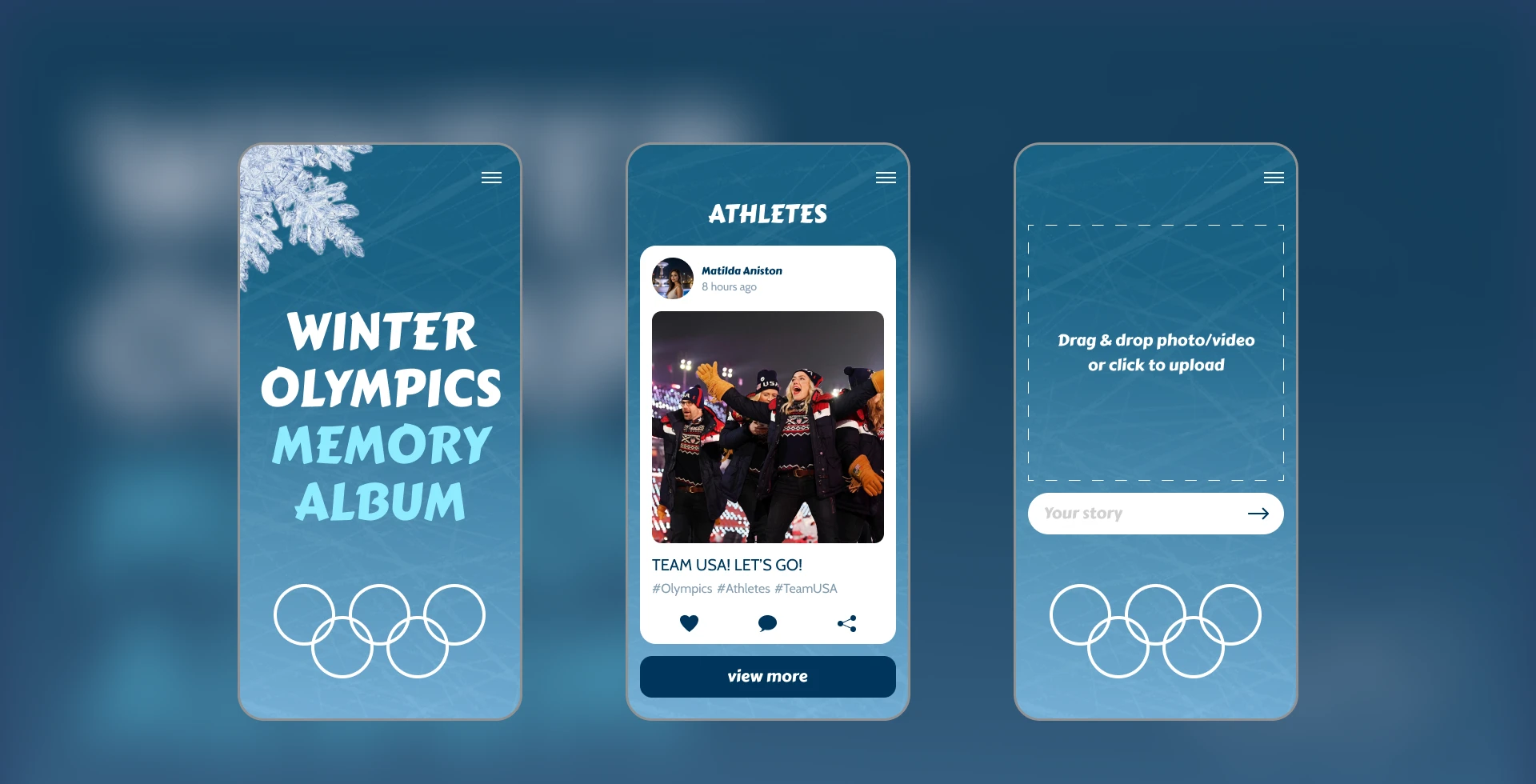 WINTER OLYMPICS MEMORY ALBUM — Изображение №4 — Интерфейсы, Графика на Dprofile