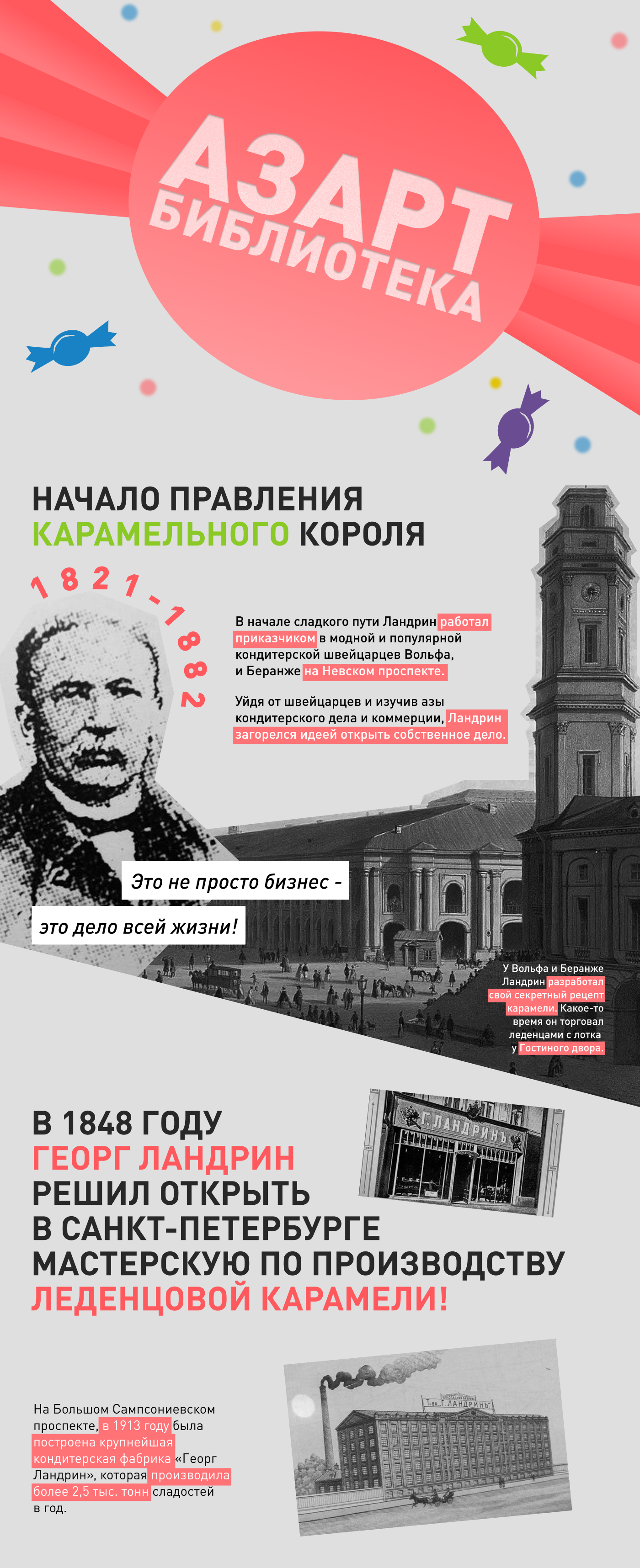Лонгрид для библиотеки "Азарт" Санкт-Петербург — Изображение №1 — Брендинг, Графика на Dprofile