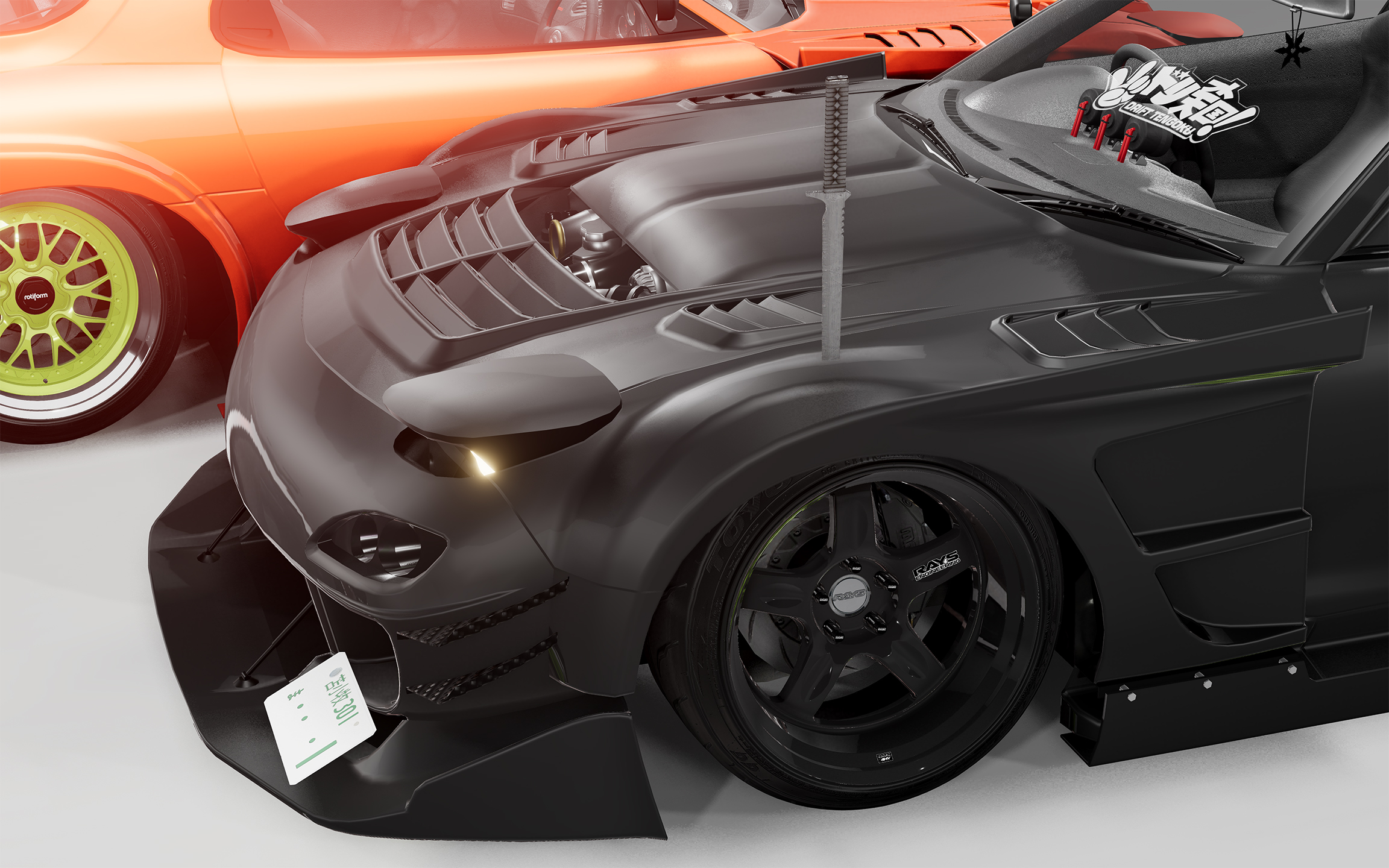 Создание модификации Mazda RX-7 1997-er — Изображение №5 — Графика, 3D на Dprofile