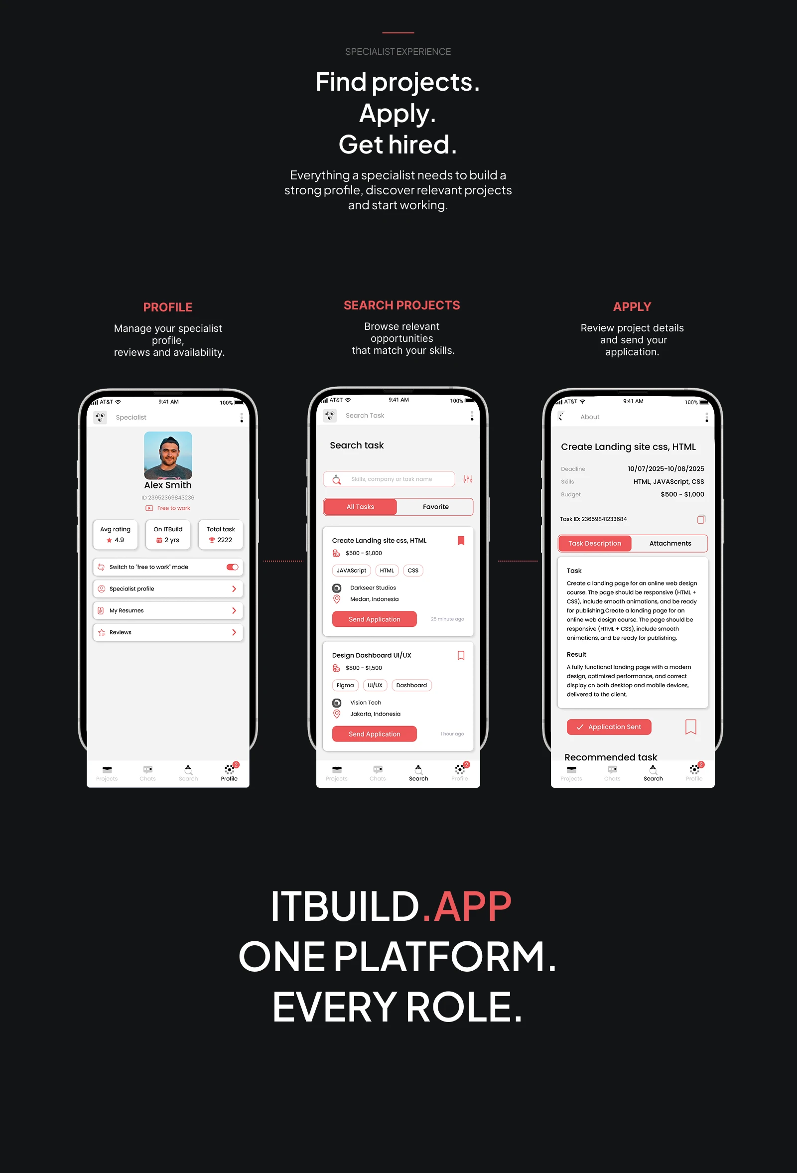 ITBuild.app — Mobile Project Management Platform — Изображение №8 — Интерфейсы на Dprofile