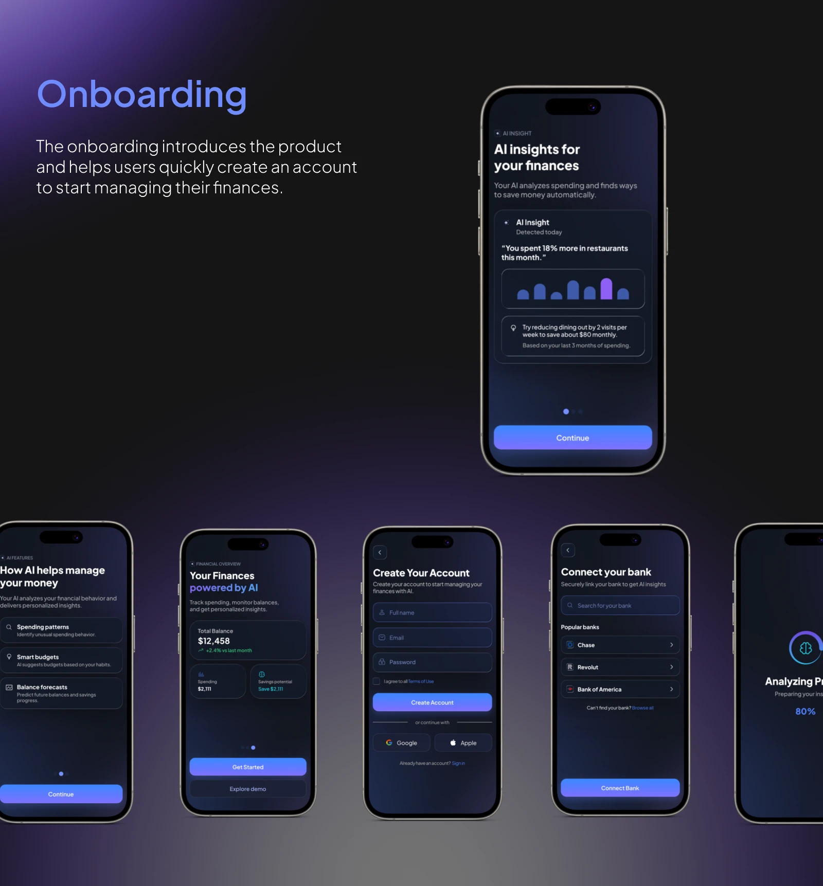 AI Finance Assistant — Fintech AI Product Design — Изображение №6 — Интерфейсы на Dprofile