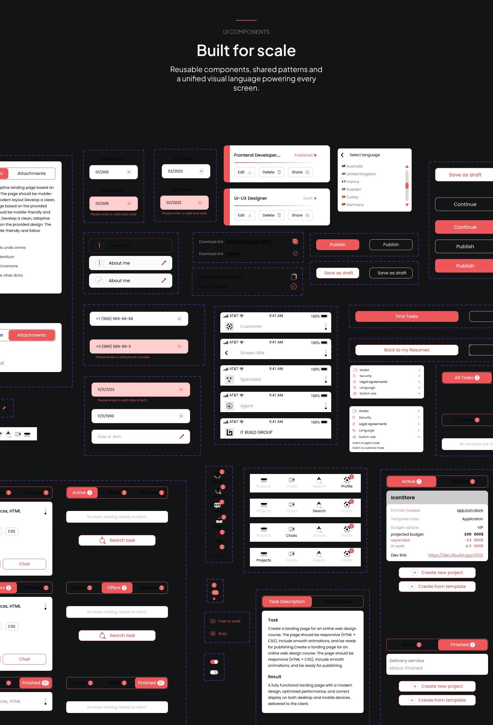 ITBuild.app — Mobile Project Management Platform — Изображение №9 — Интерфейсы на Dprofile